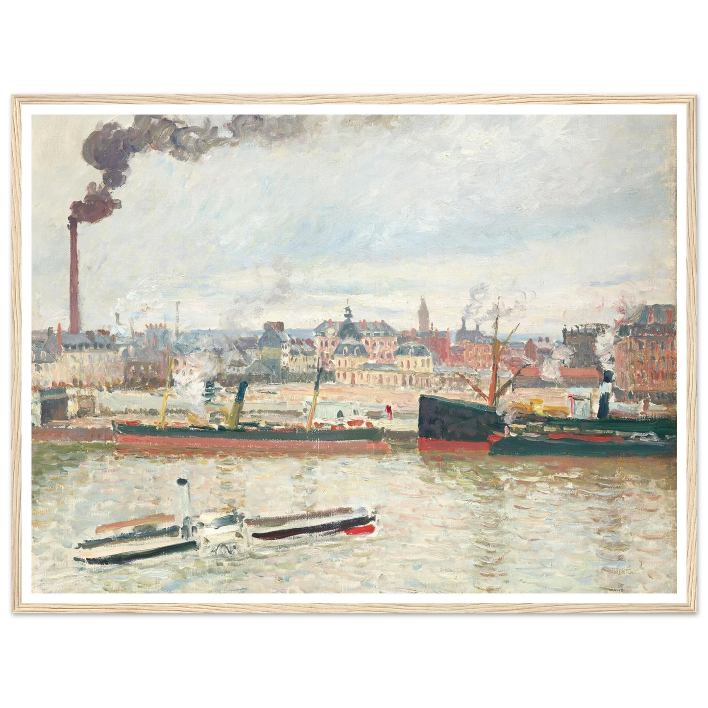 Vue sur la gare d’Orléans, Saint-Sever, Rouen (1898) Art Print | Camille Pissarro-Quipham Collections