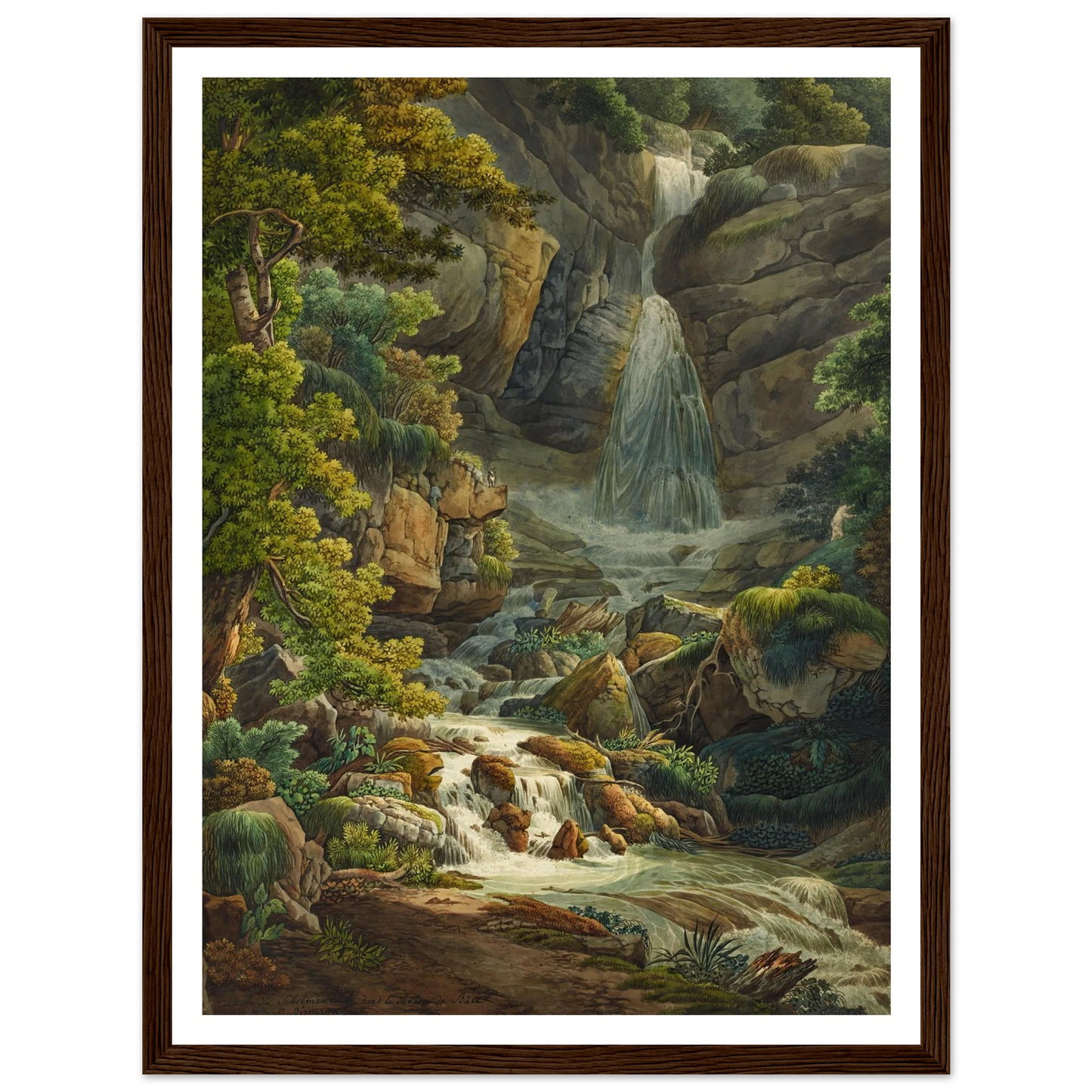 Schelmenloch, Wasserfall Art Print | Peter Birmann-Quipham Collections