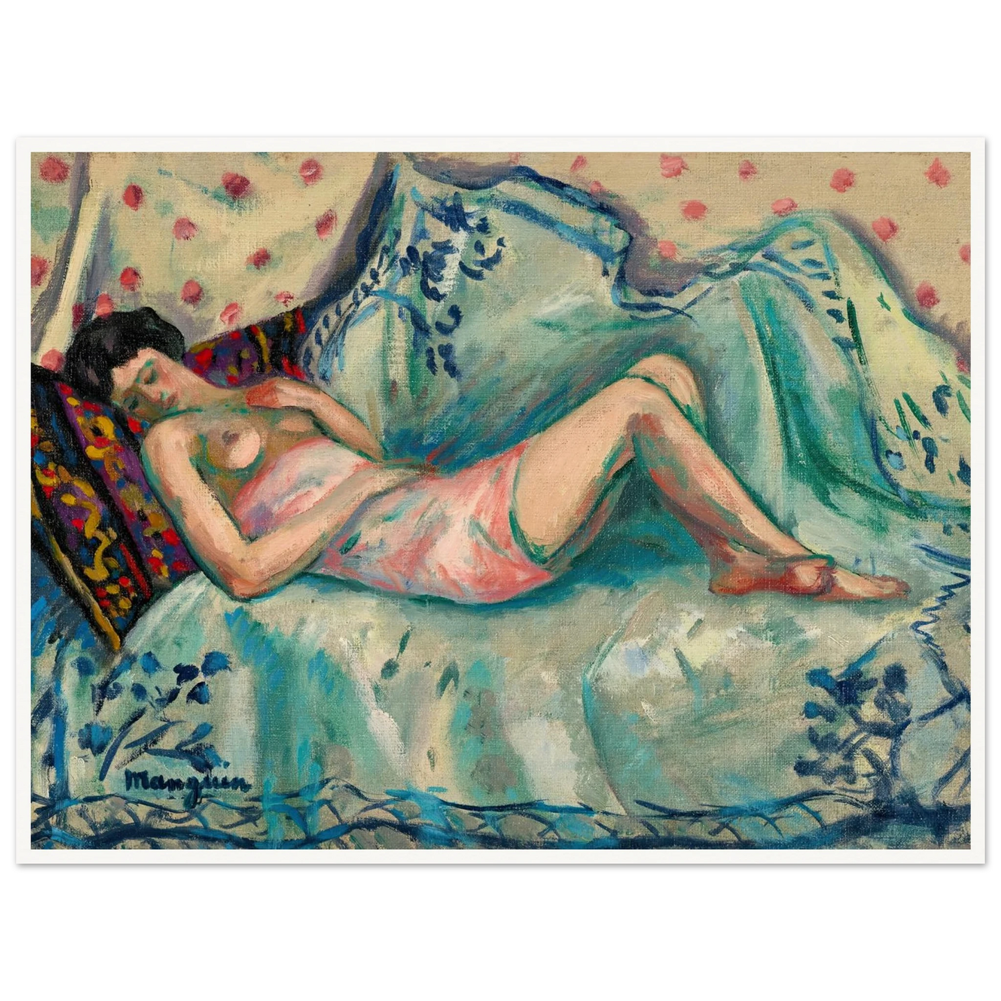 La chemise rose, Anita (1918) Art Print | Henri Manguin-Quipham Collections