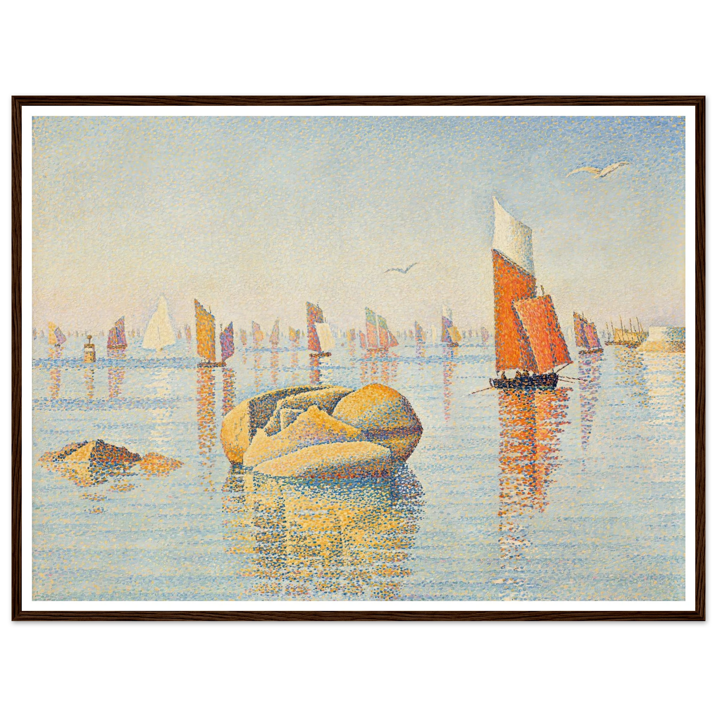 Concarneau, calme du matin (1891) Art Print | Paul Signac-Quipham Collections