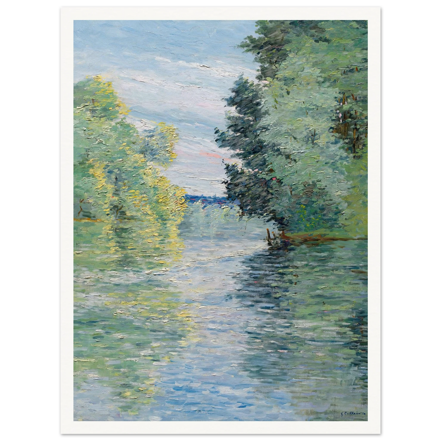 Le Petit bras de la Seine à Argenteuil (1890) Art Print | Gustave Caillebotte-Quipham Collections