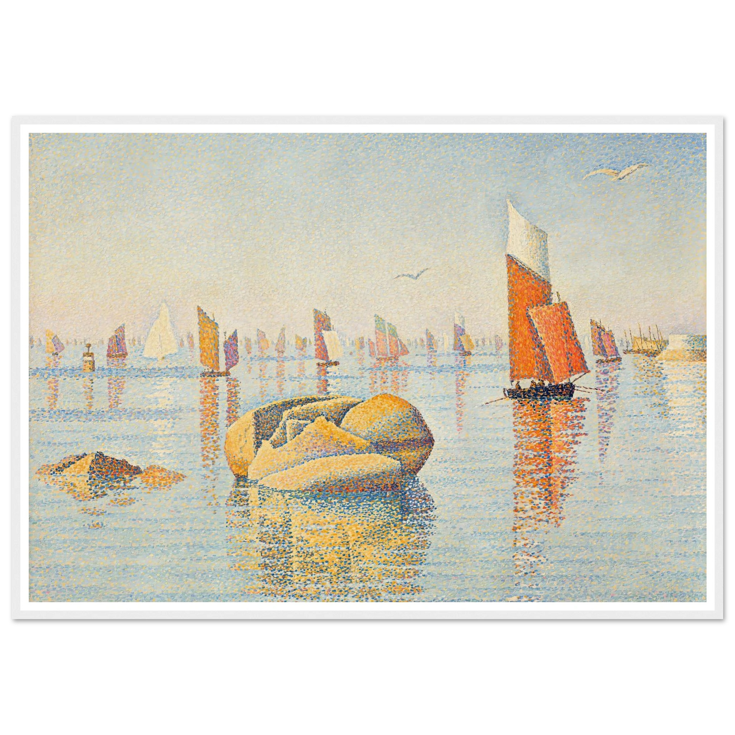 Concarneau, calme du matin (1891) Art Print | Paul Signac-Quipham Collections