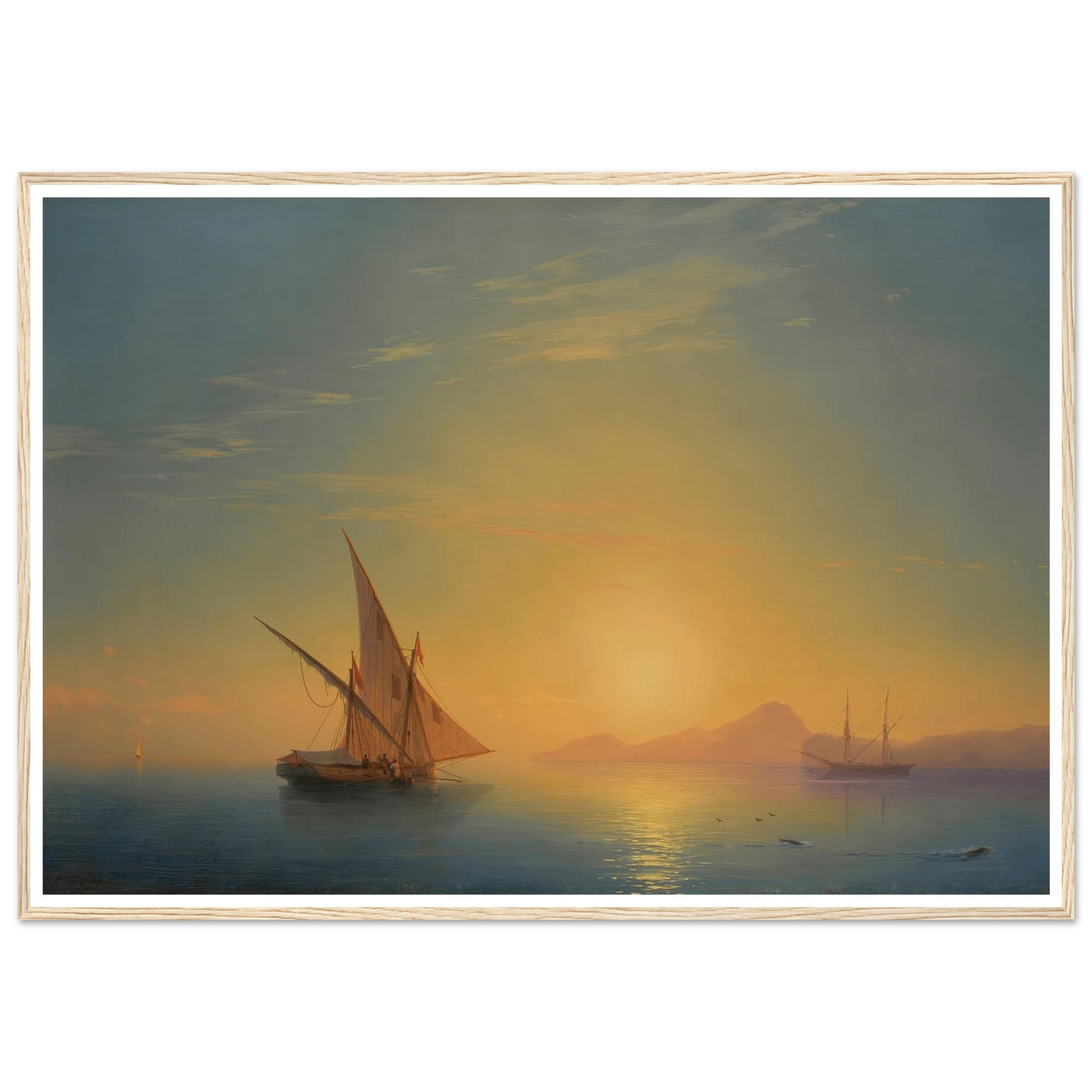Sunset Over Ischia (1857) Art Print | Ivan Konstantinovich Aivazovsky-Quipham Collections