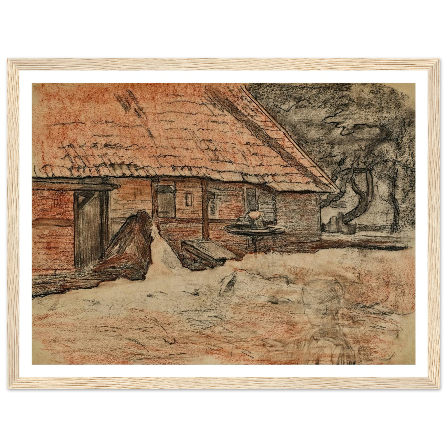 Zijaanzicht van een boerderij bij Winterswijk (circa 1898-1899) Art Print | Piet Mondrian-Quipham Collections