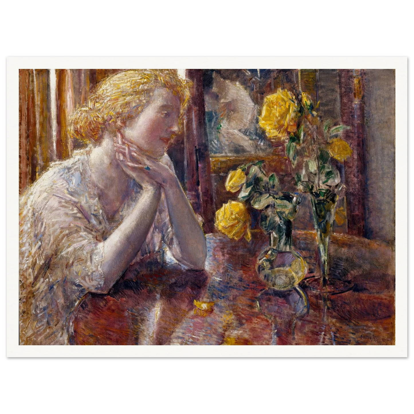 Maréchal Niel Roses (1919) Art Print | Childe Hassam-Quipham Collections