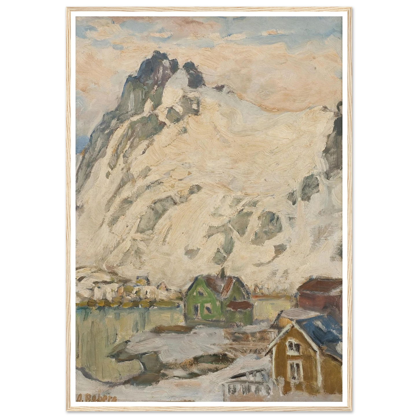 At the Foot of the Mountain. Study from Lofoten (1905) Art Print | Anna Boberg-Quipham Collections