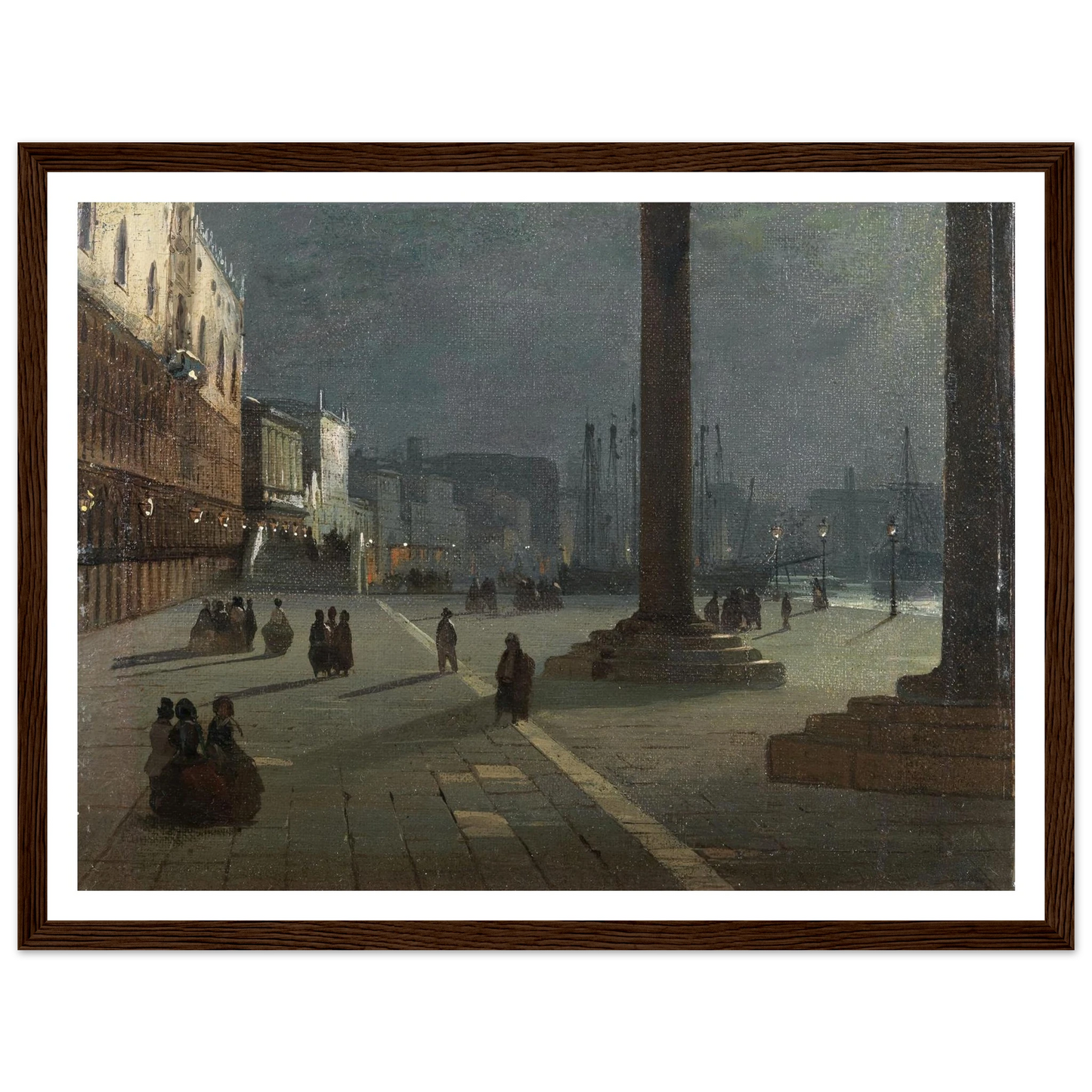 Venezia Molo di San Marco Art Print | Ippolito Caffi-Quipham Collections