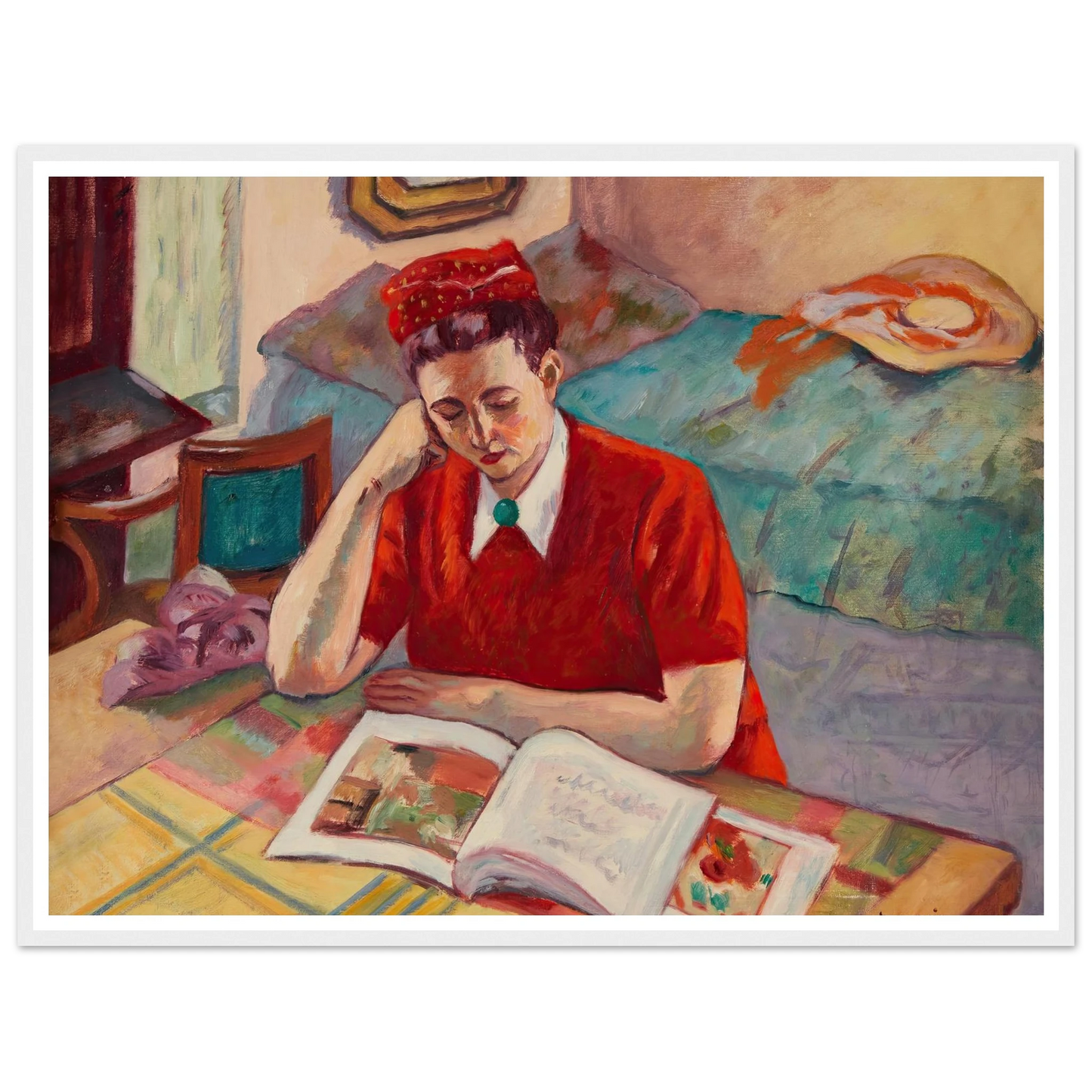 Odette au turban rouge (1947) Art Print | Henri Manguin-Quipham Collections