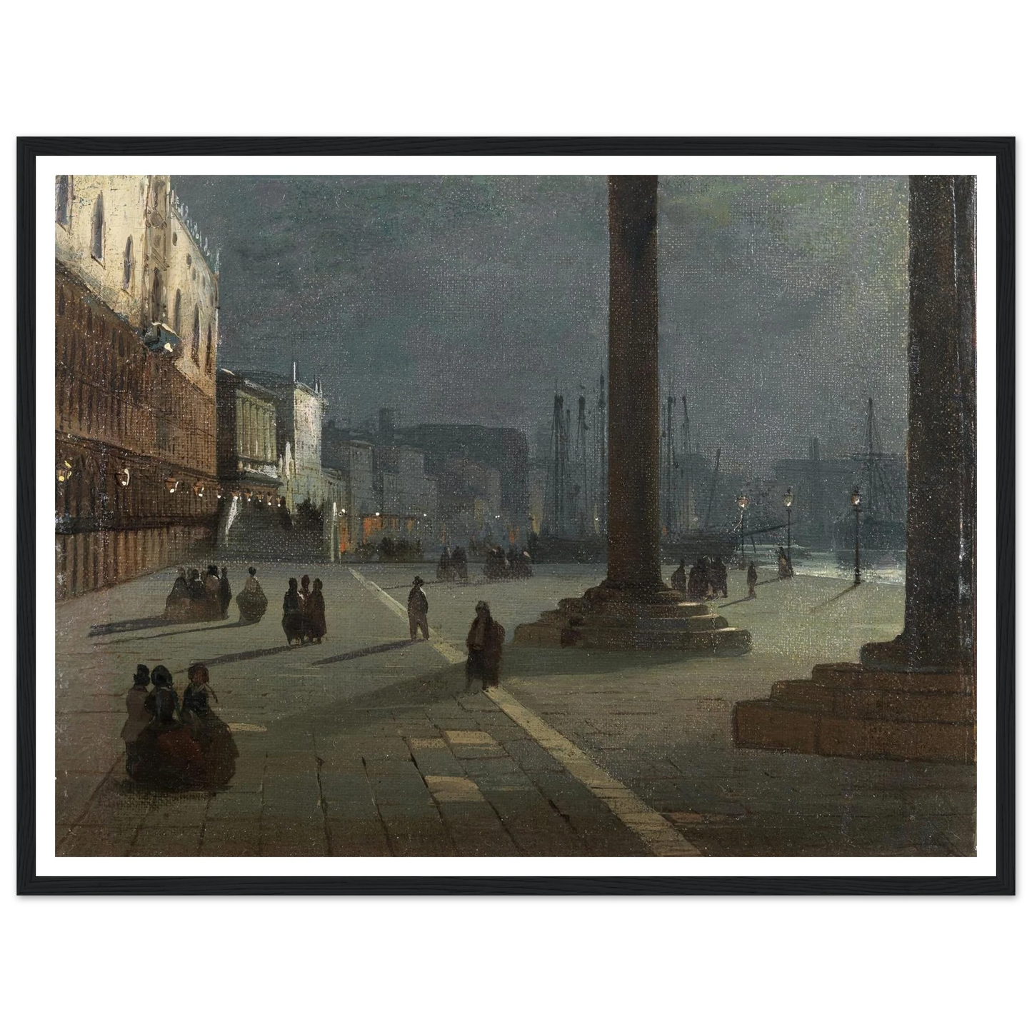 Venezia Molo di San Marco Art Print | Ippolito Caffi-Quipham Collections