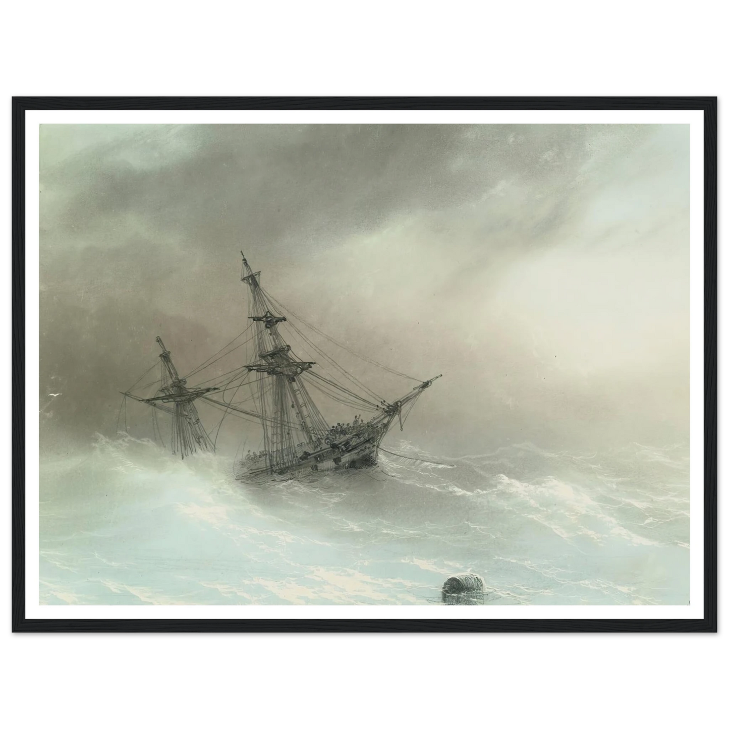 Ship In A Stormy Sea (1888) Art Print | Ivan Konstantinovich Aivazovsky-Quipham Collections
