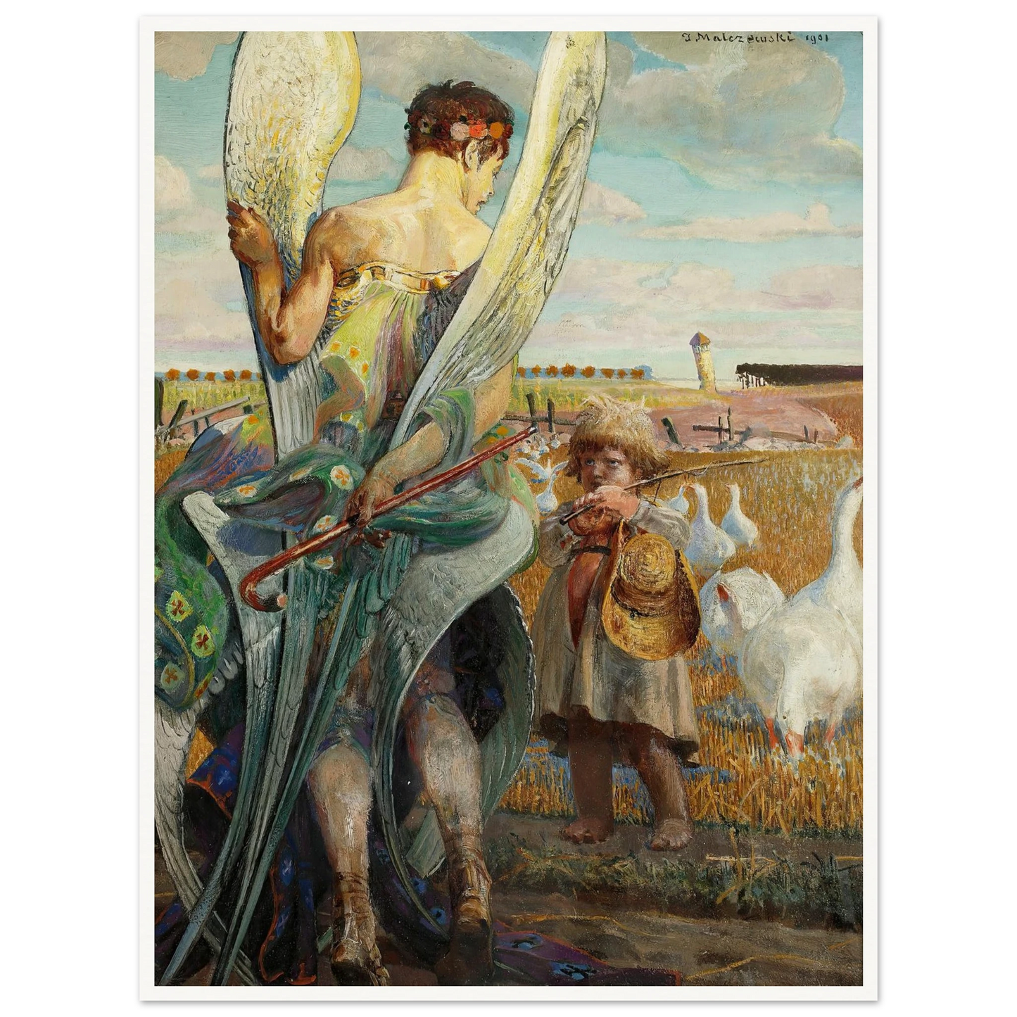 Angel, I shall follow thee (1901) Art Print | Jacek Malczewski-Quipham Collections