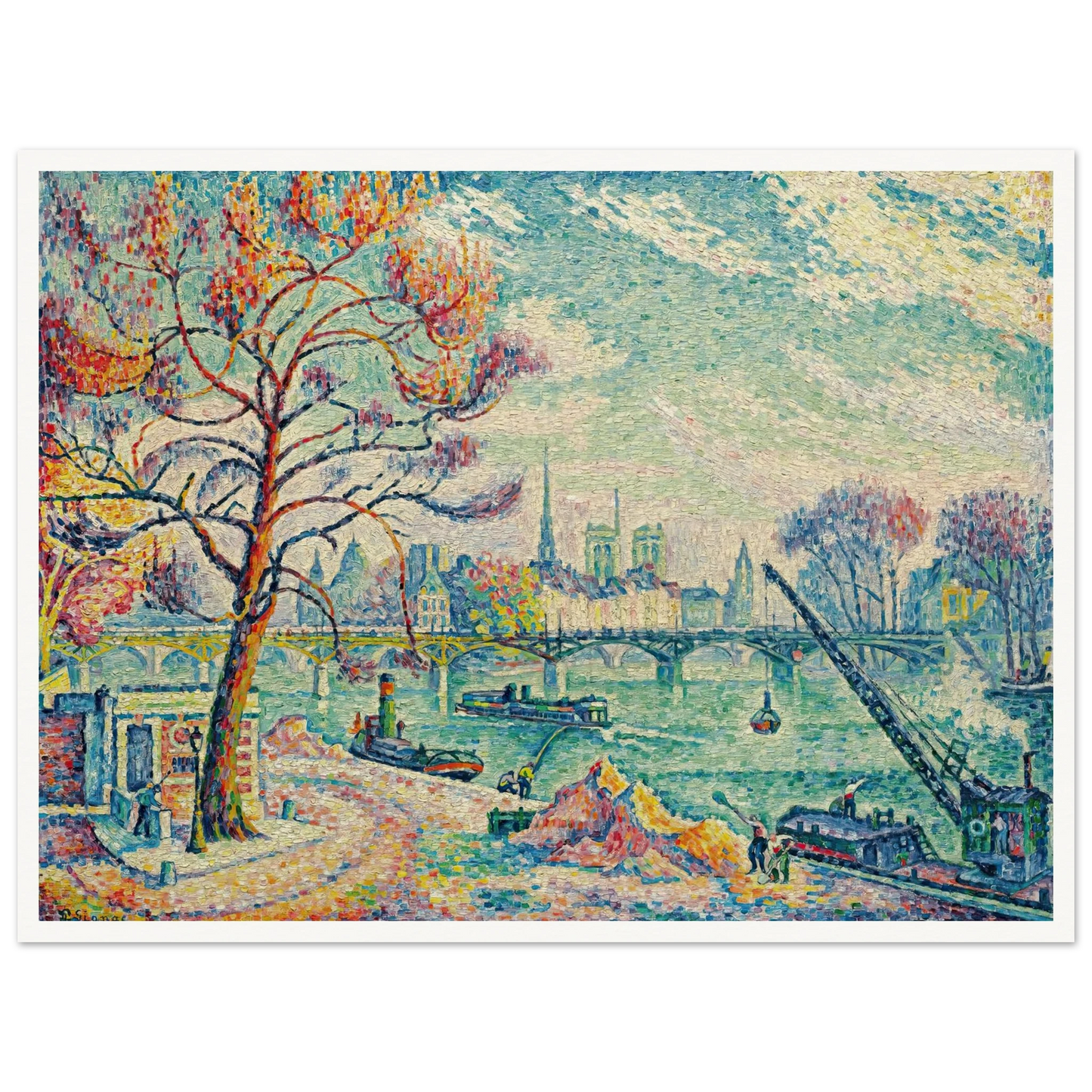 Pont Des Arts (Paris) (1925) Art Print | Paul Signac-Quipham Collections