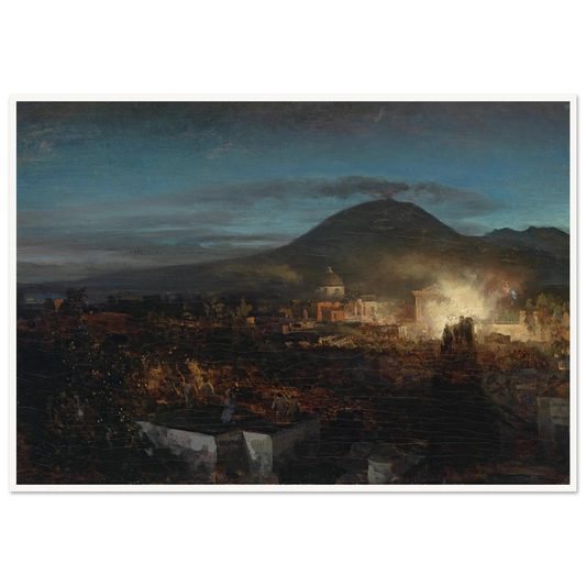Feuerwerk In Toree Dell Annunziata Art Print | Oswald Achenbach-Quipham Collections
