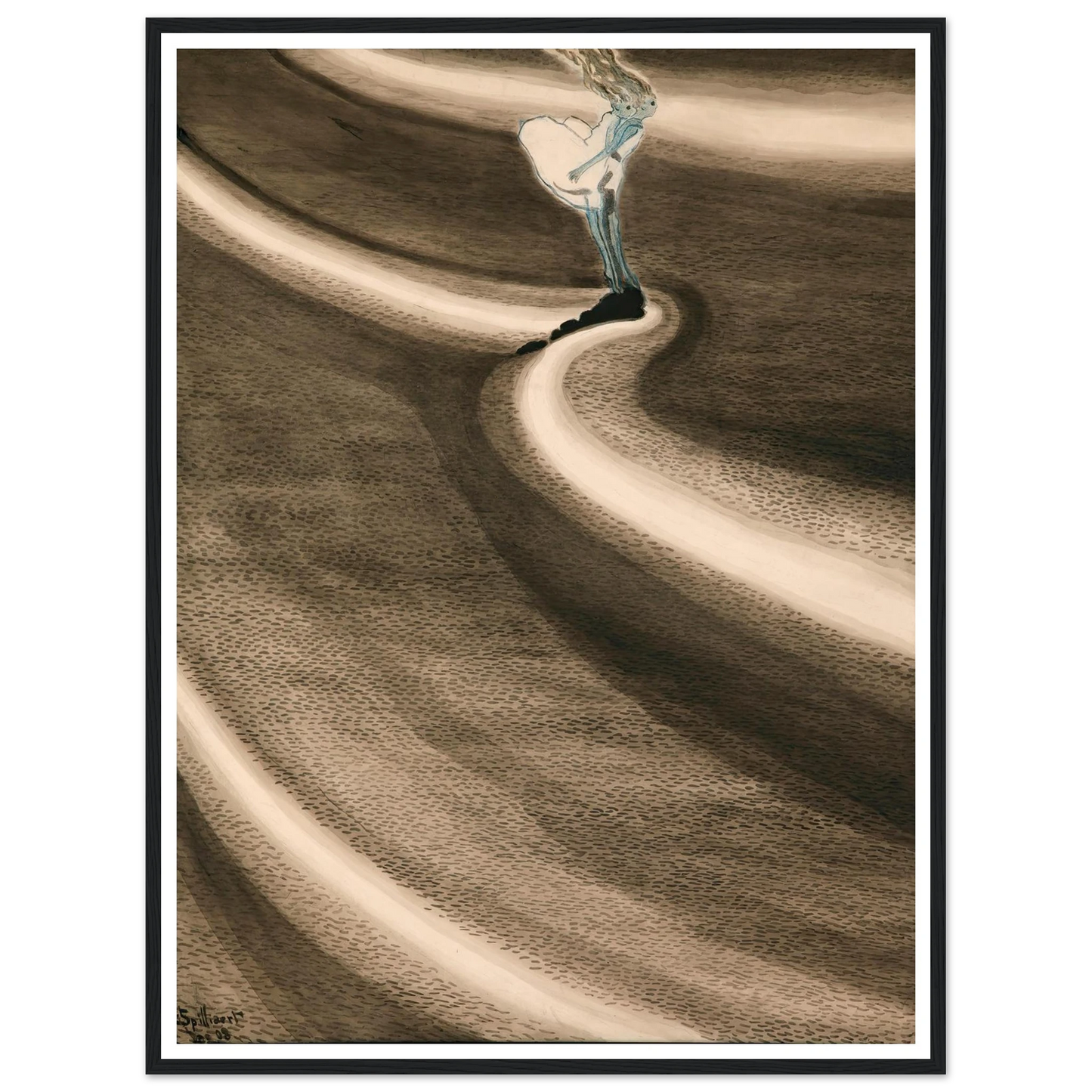 Fillettes devant la vague (1908) Art Print | Leon Spilliaert-Quipham Collections