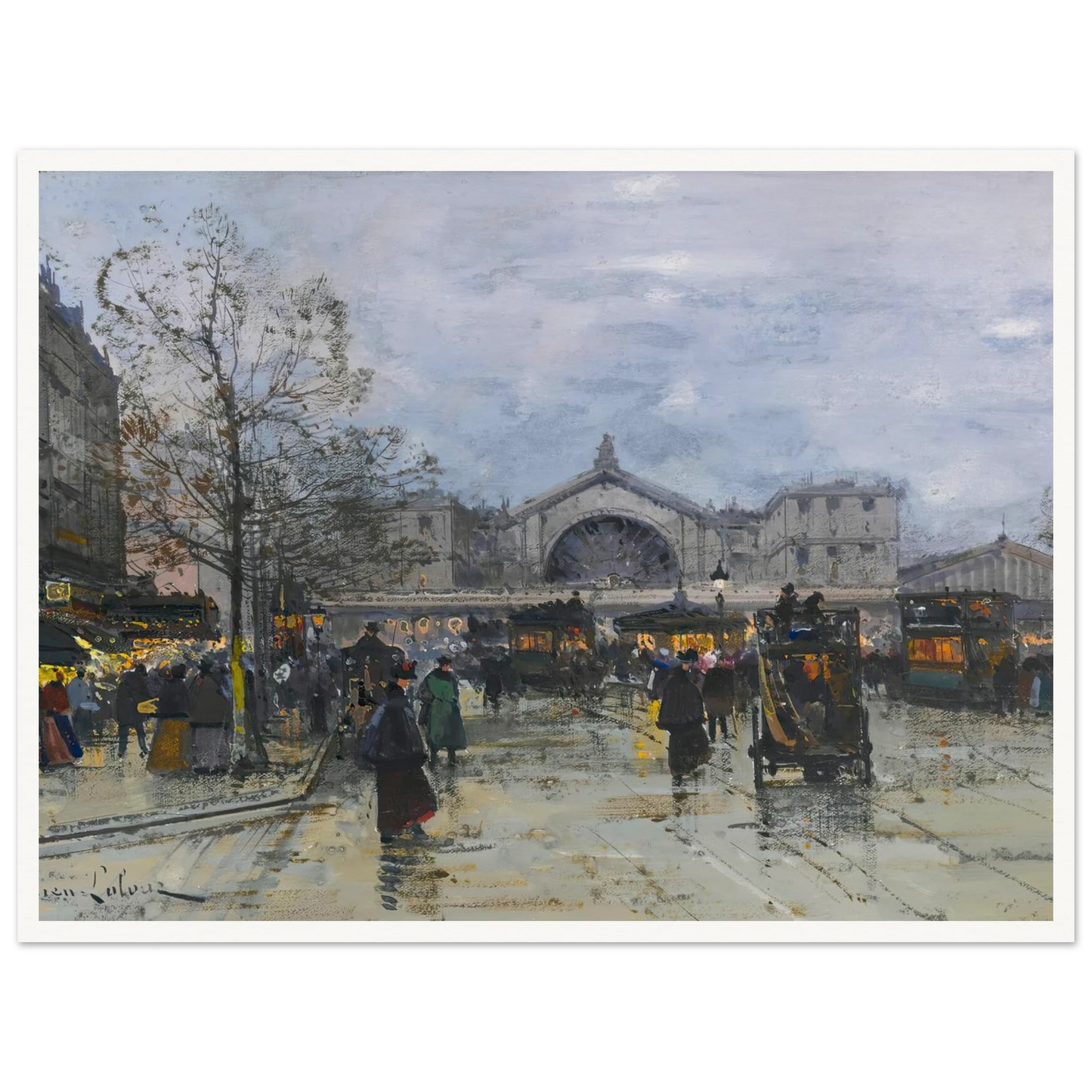 La Gare De L’est Art Print | Eugene Galien Laloue-Quipham Collections