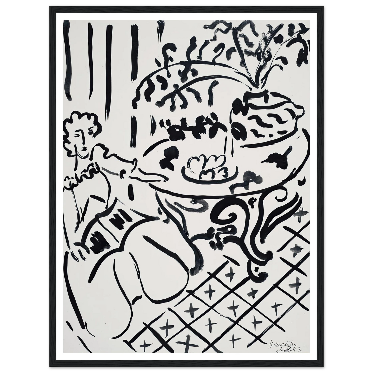 Fille assise à table (1947) Art Print | Henri Matisse-Quipham Collections