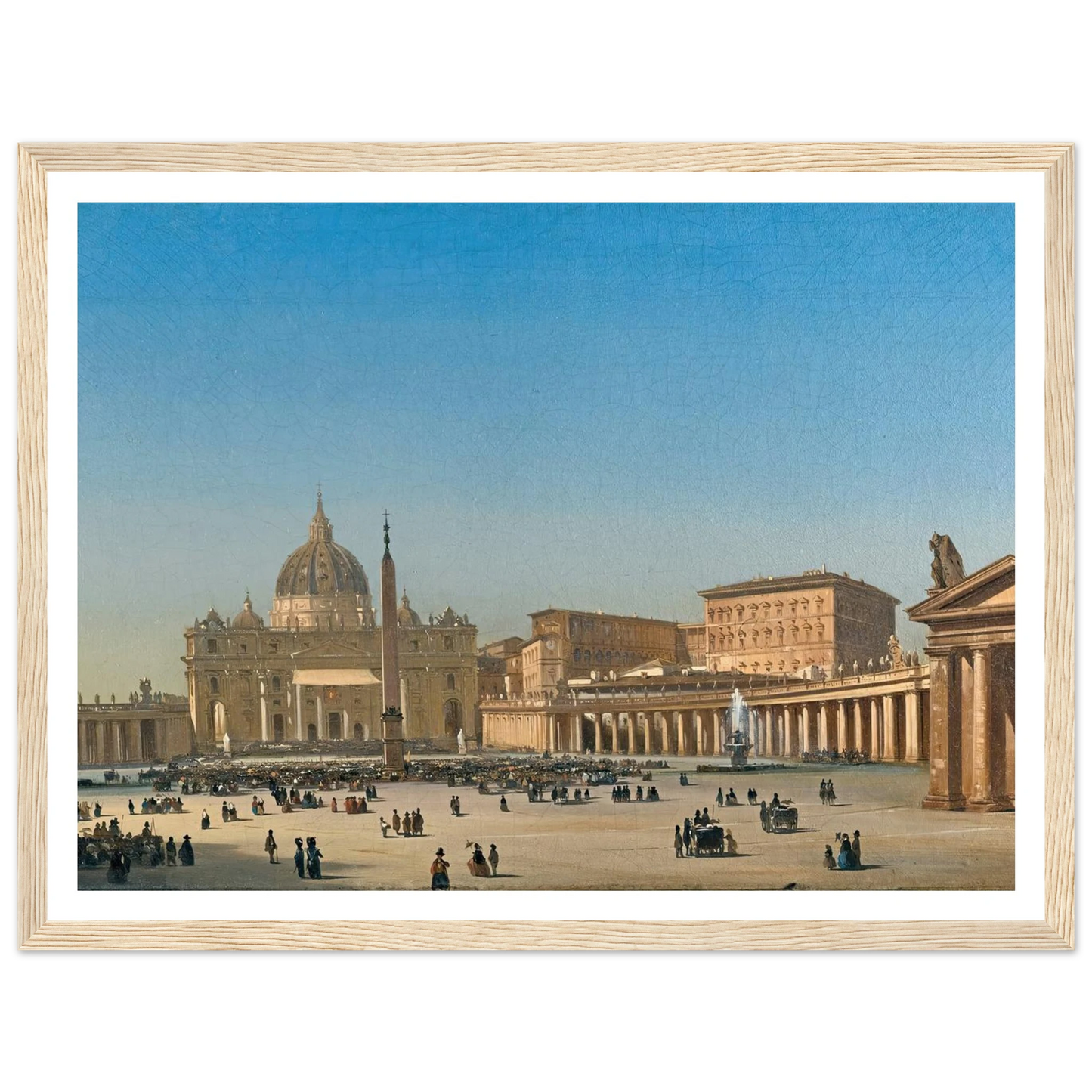 The Benediction Of Pius Ix In St Peter’s Square, Rome (1857) Art Print | Ippolito Caffi-Quipham Collections