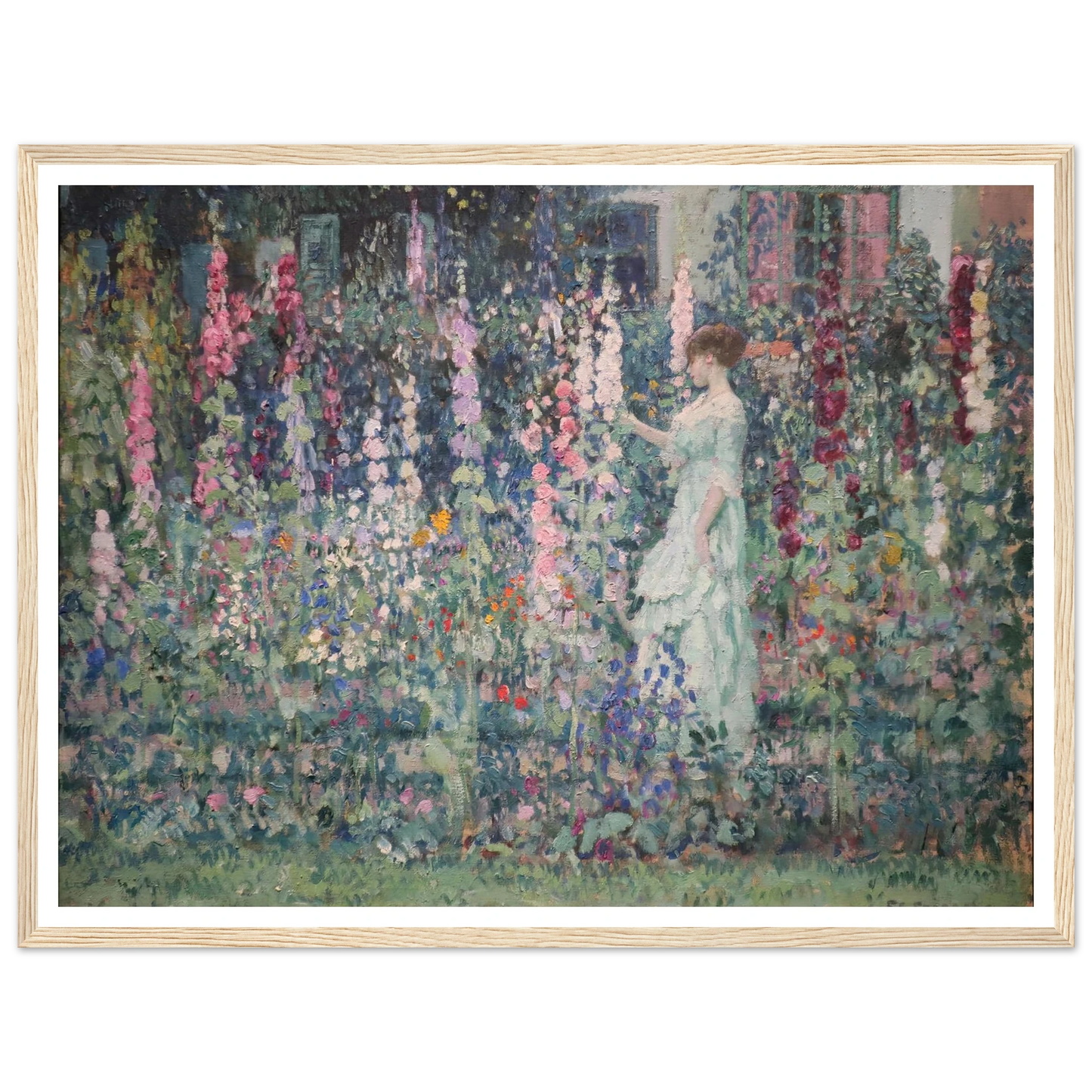 Hollyhocks (by 1911) Art Print | Frederick Carl Frieseke-Quipham Collections