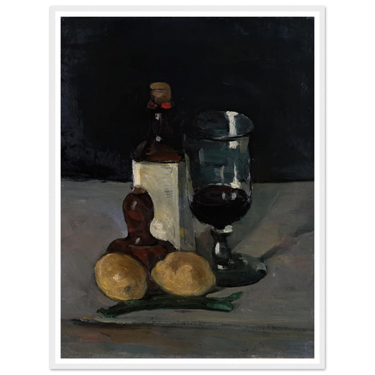 Still Life with Bottle, Glass, and Lemons (1867–69) Art Print | Paul Cezanne-Quipham Collections