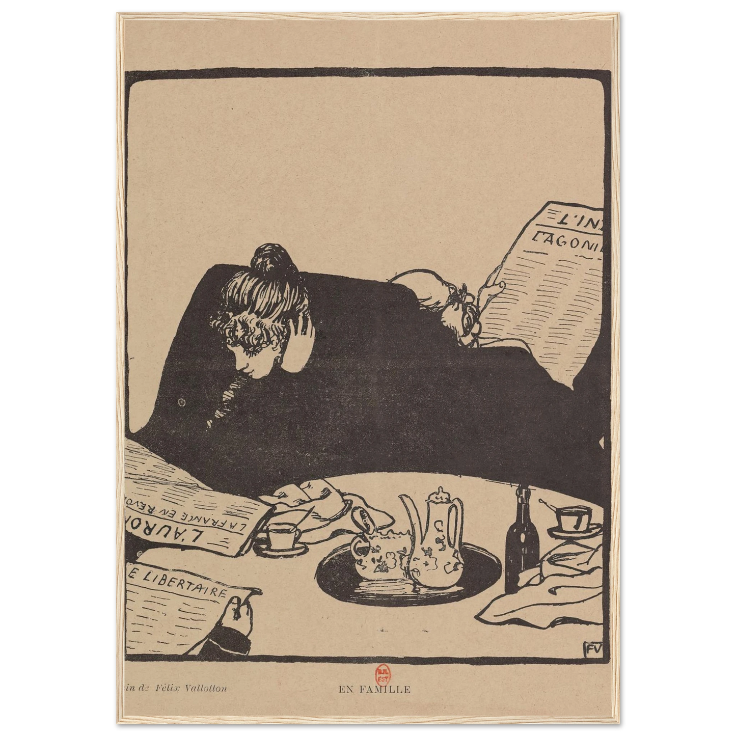En Famille (1898) Art Print | Felix Vallotton-Quipham Collections