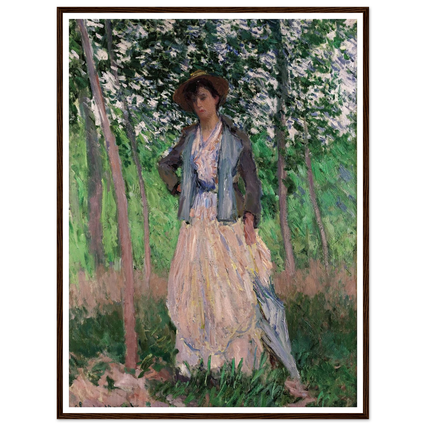 The Stroller (Suzanne Hoschedé, later Mrs. Theodore Earl Butler, 1868–1899) (1887) Art Print | Claude Monet-Quipham Collections
