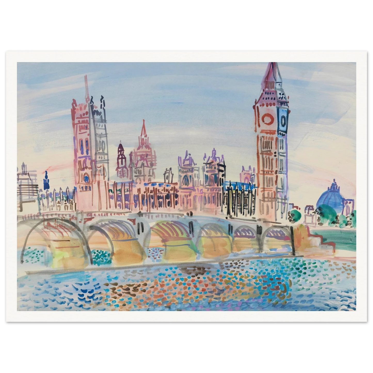 Londres, le Parlement (1930) Art Print | Raoul Dufy-Quipham Collections