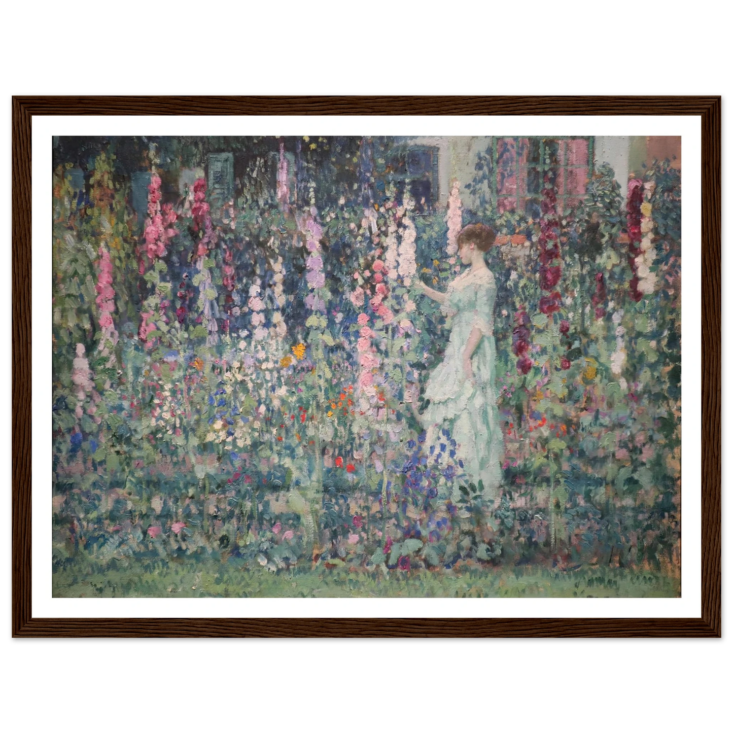 Hollyhocks (by 1911) Art Print | Frederick Carl Frieseke-Quipham Collections