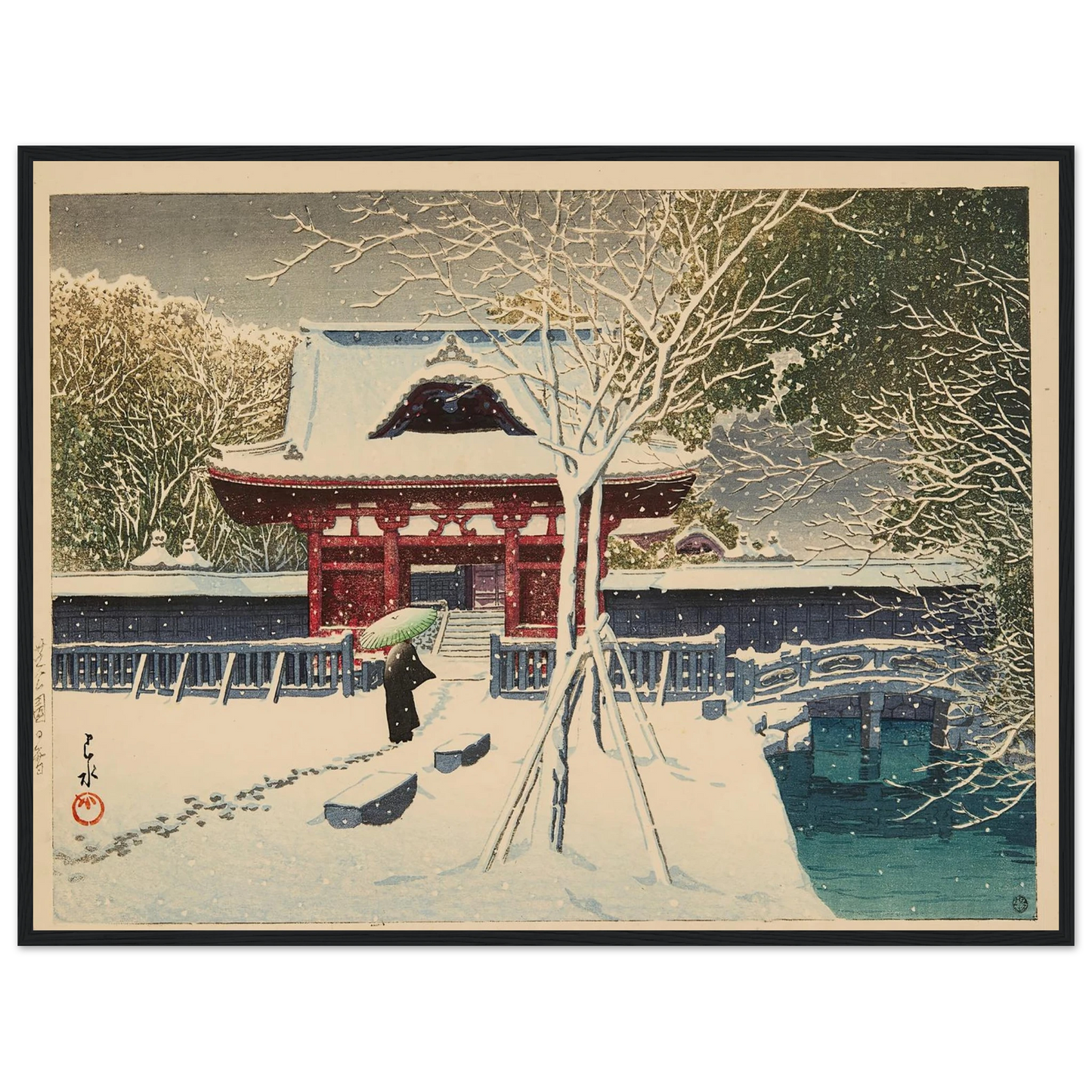 Shiba koen no yuki (Snow at Shiba Park) (1931) Art Print | Kawase Hasui-Quipham Collections