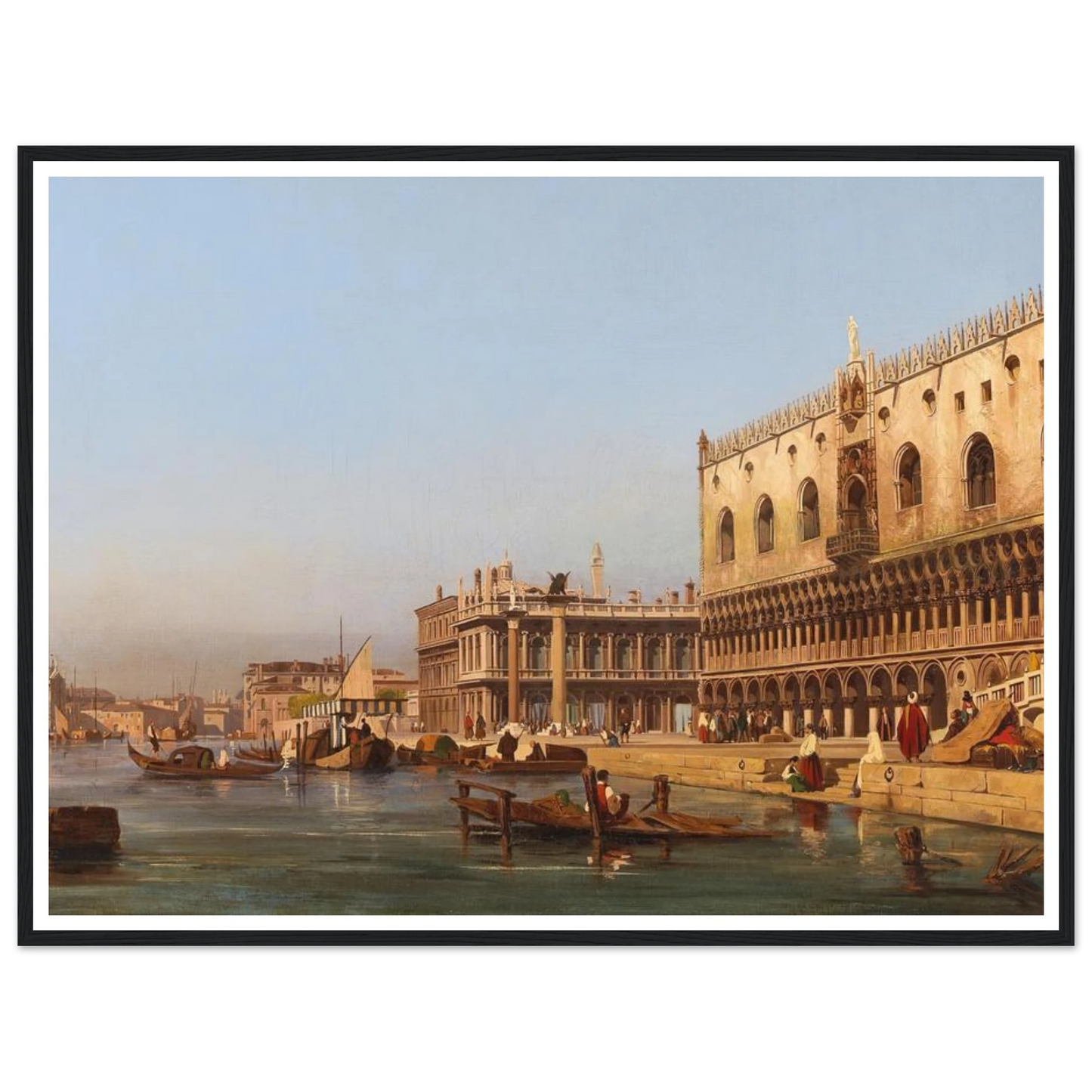 Venice, The Doge’s Palace And The Molo Art Print | Ippolito Caffi-Quipham Collections