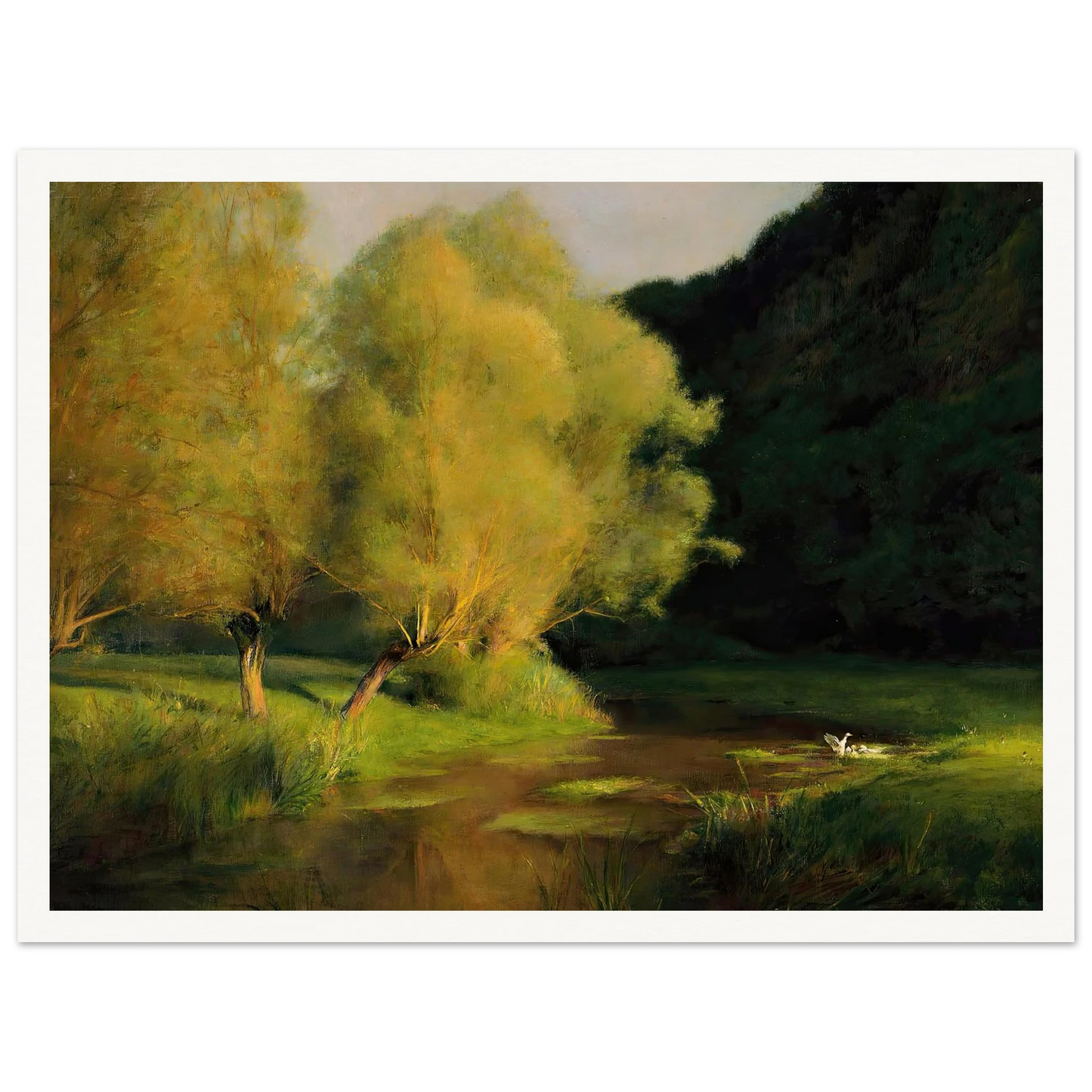 Willows by a Stream (1908) Art Print | Pascal Adolphe Jean Dagnan Bouveret-Quipham Collections