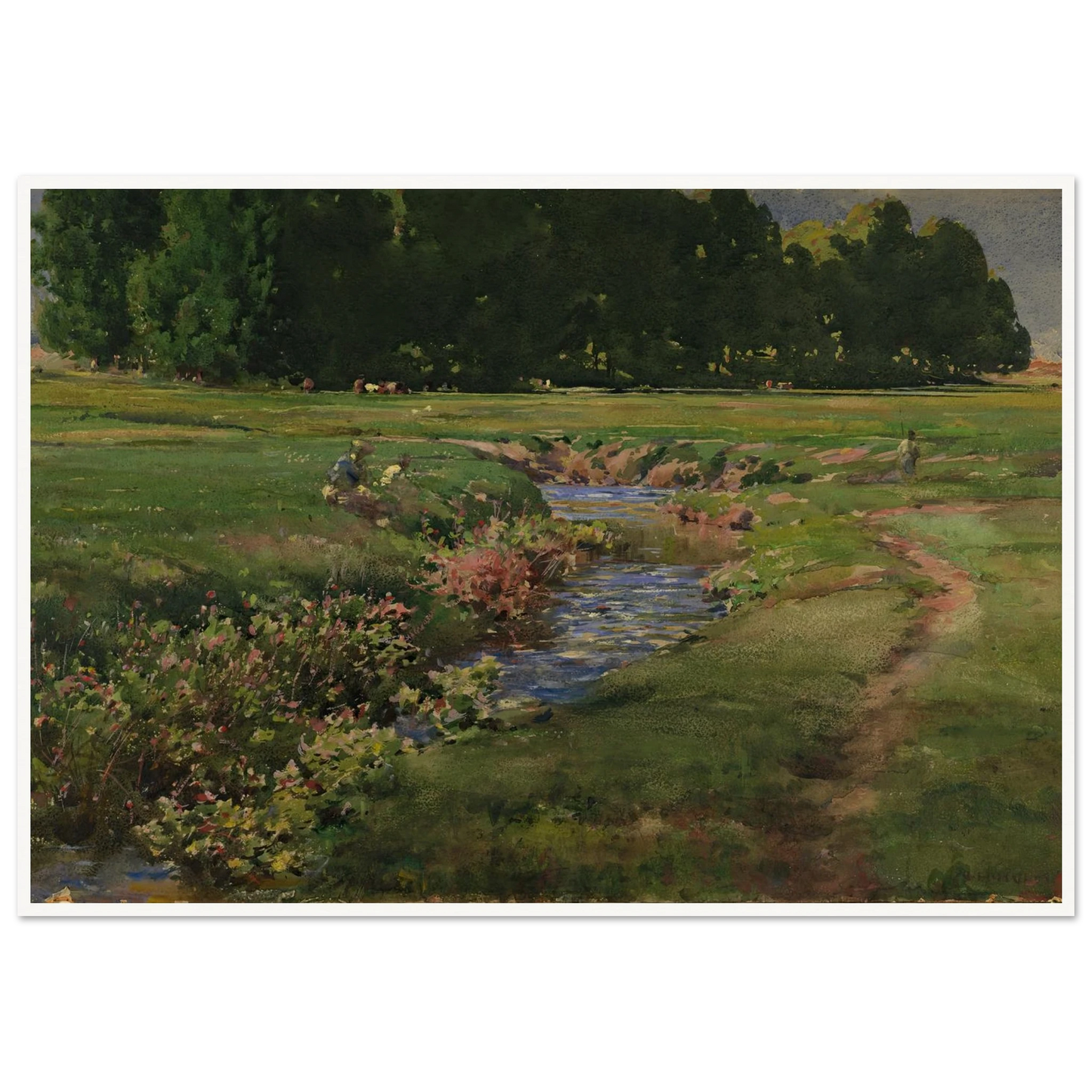 The Babbling Brook Art Print | William Henry Holmes-Quipham Collections