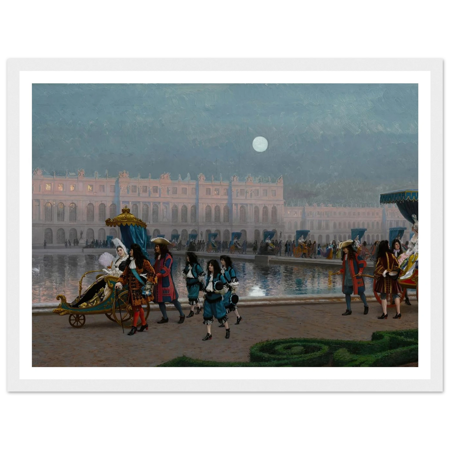 Promenade de la Cour dans les jardins de Versailles Art Print | Jean Leon Gerome-Quipham Collections