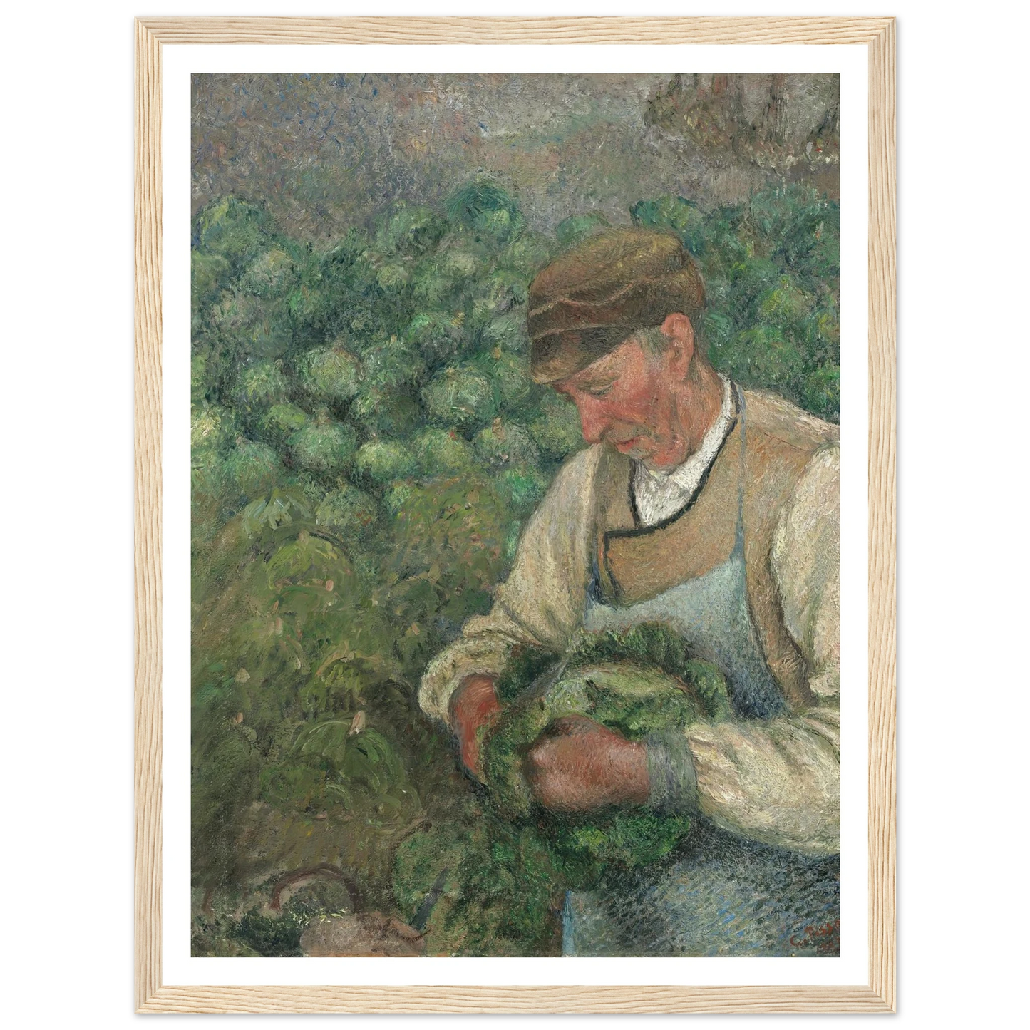 The Gardener – Old Peasant with Cabbage (1883-1895) Art Print | Camille Pissarro-Quipham Collections