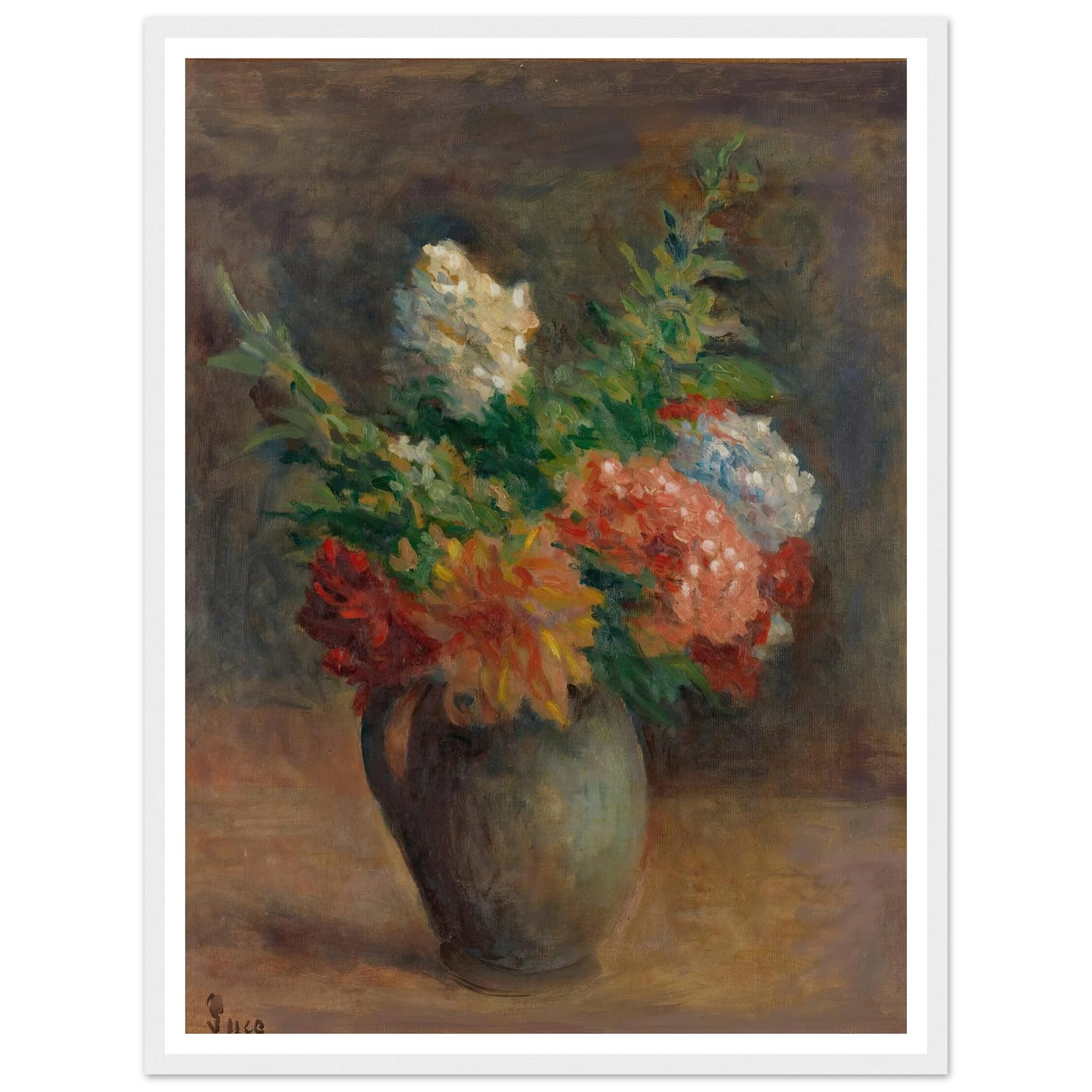 Pivoines, Géraniums Et Lilas Blancs (circa 1925) Art Print | Maximilien Luce-Quipham Collections