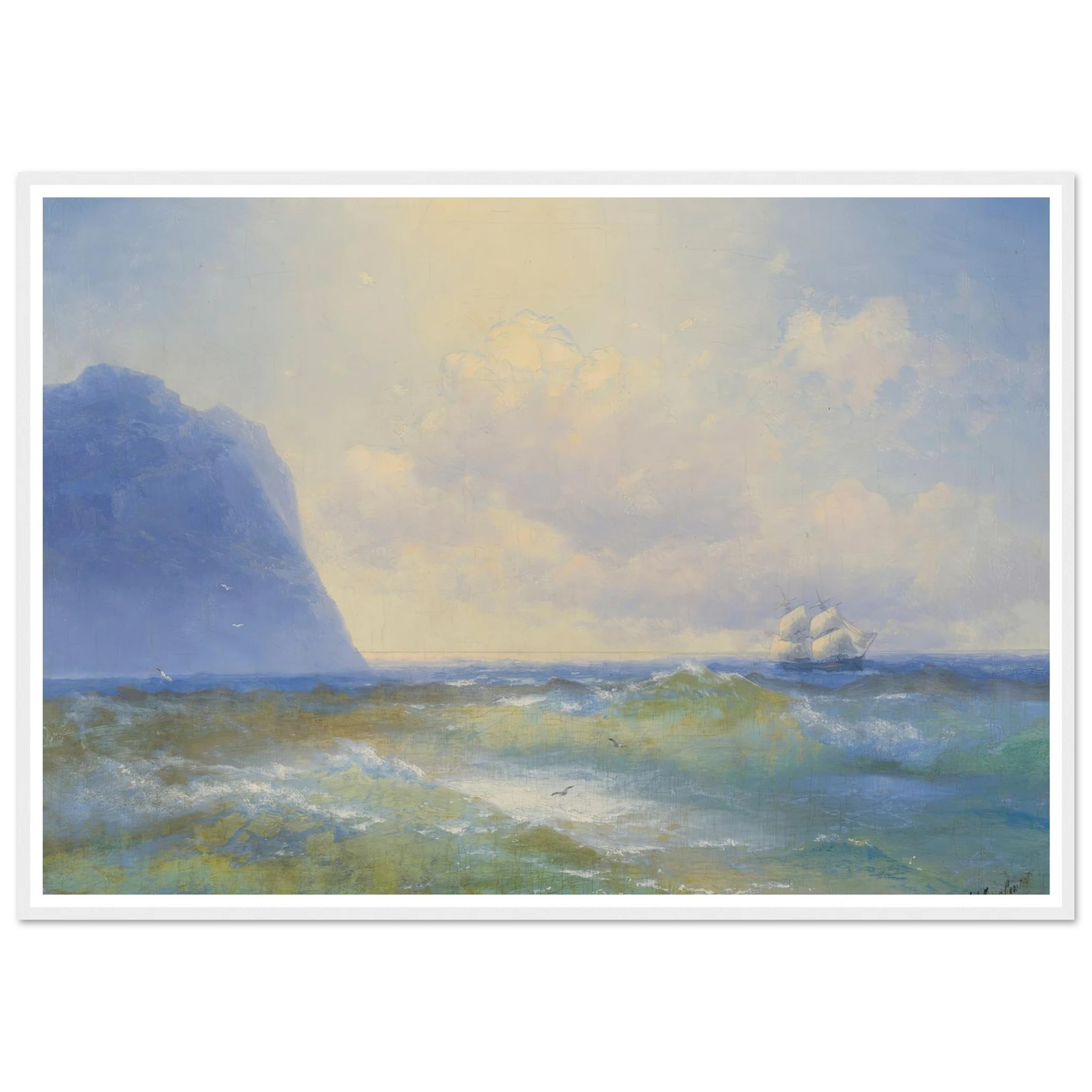 Ship At Sea ( 1895) Art Print | Ivan Konstantinovich Aivazovsky-Quipham Collections