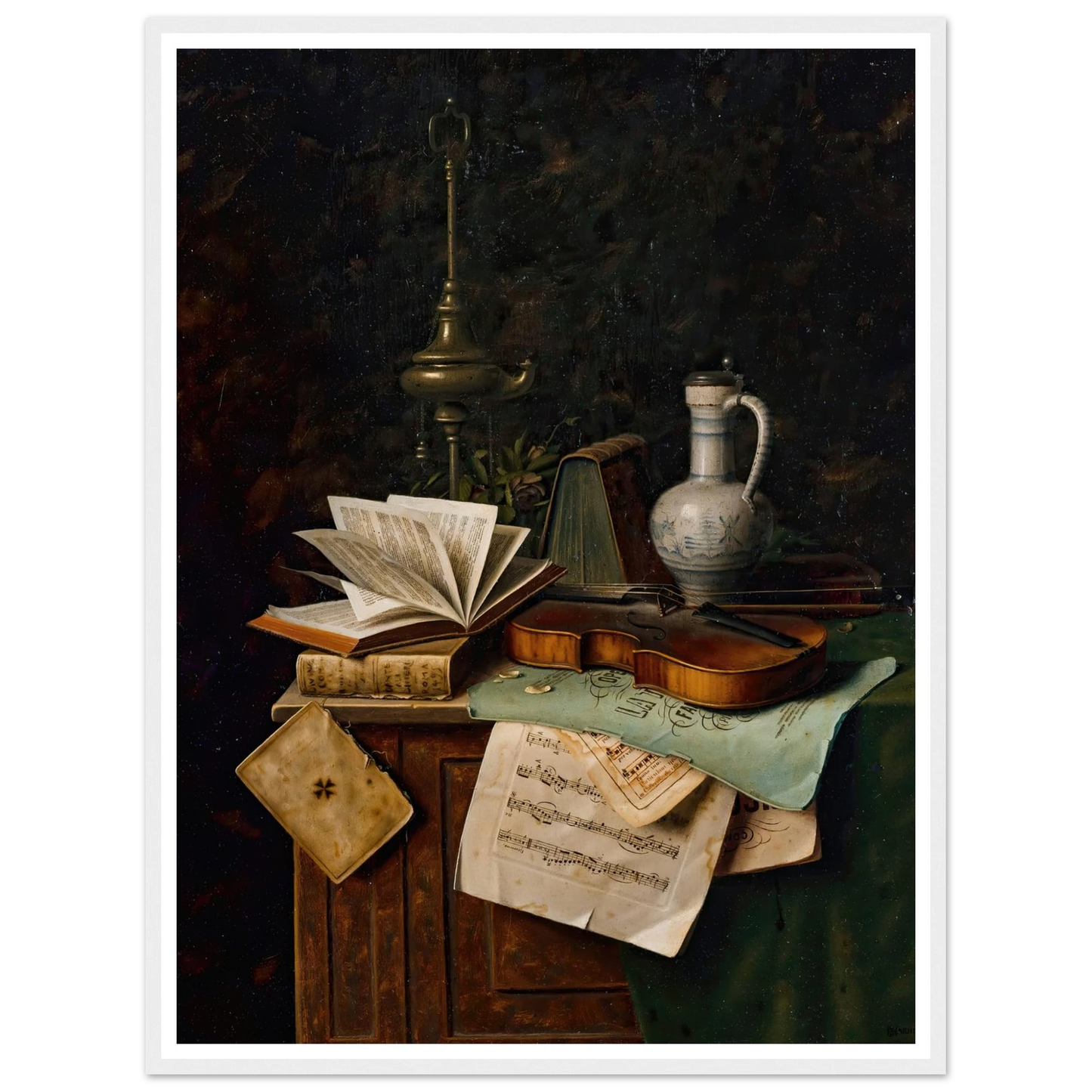 Still Life With Violin (1885) Art Print | William Michael Harnett-Quipham Collections