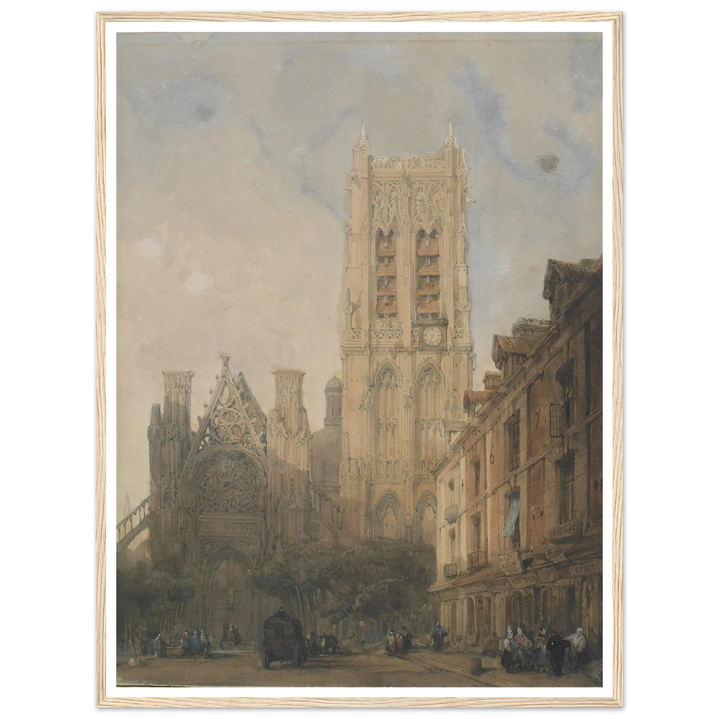 Church of St. Jacques, Dieppe Art Print | David Roberts-Quipham Collections
