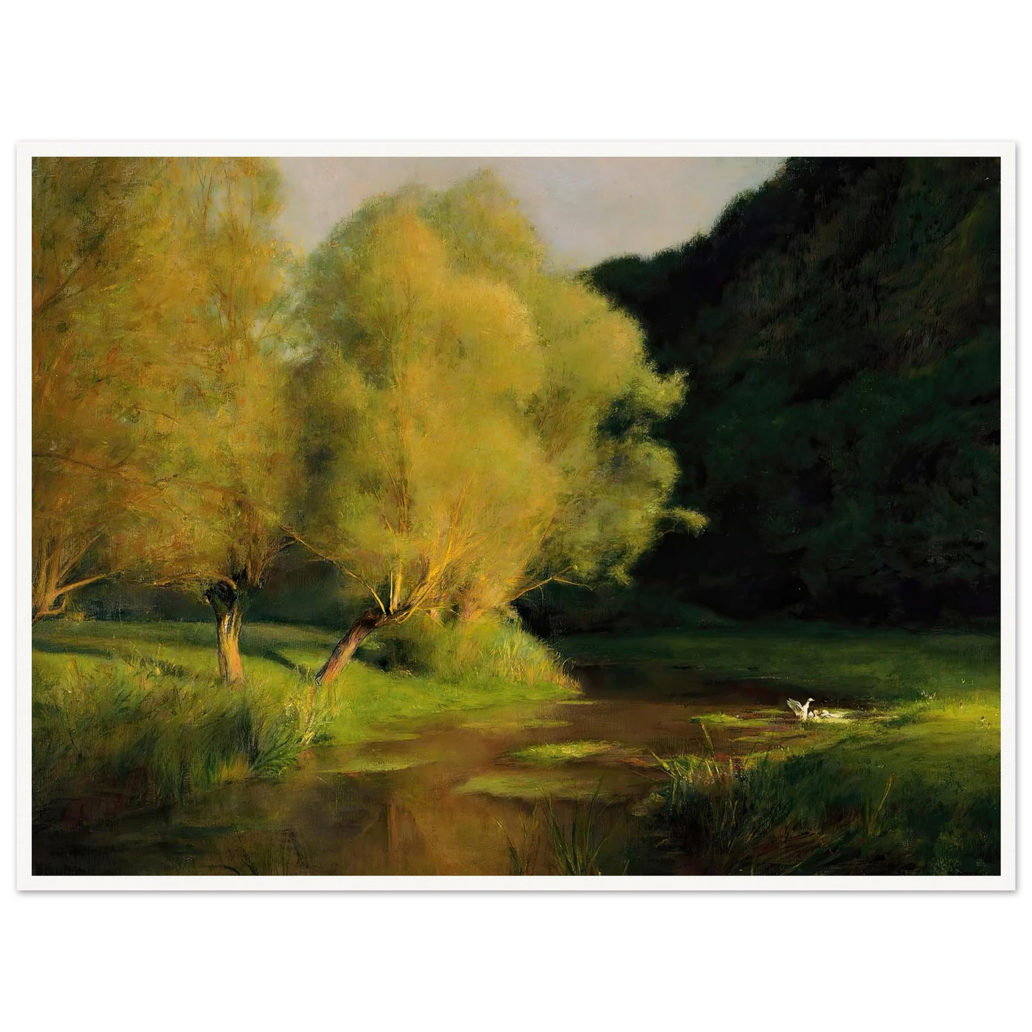 Willows by a Stream (1908) Art Print | Pascal Adolphe Jean Dagnan Bouveret-Quipham Collections