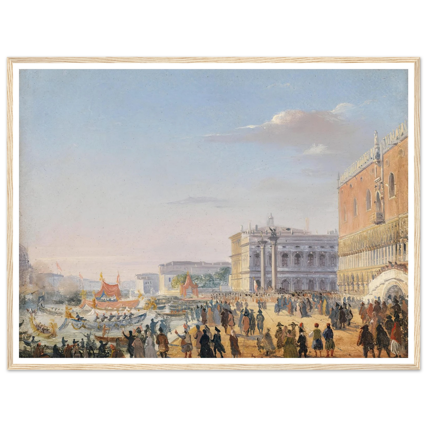 Ankunft Franz Joseph und Elisabeth in Venedig Art Print | Ippolito Caffi-Quipham Collections