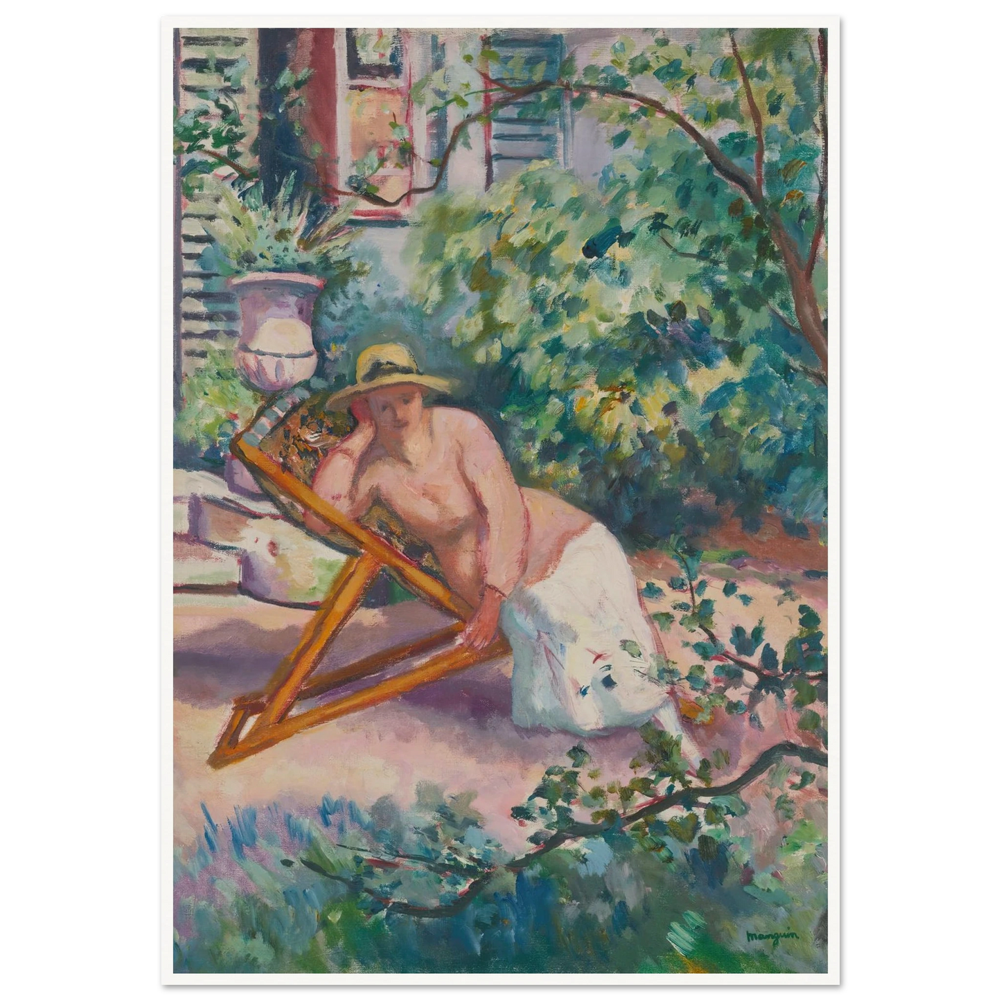 Jeanne Dans Le Jardin De Neuilly (1919) Art Print | Henri Manguin-Quipham Collections