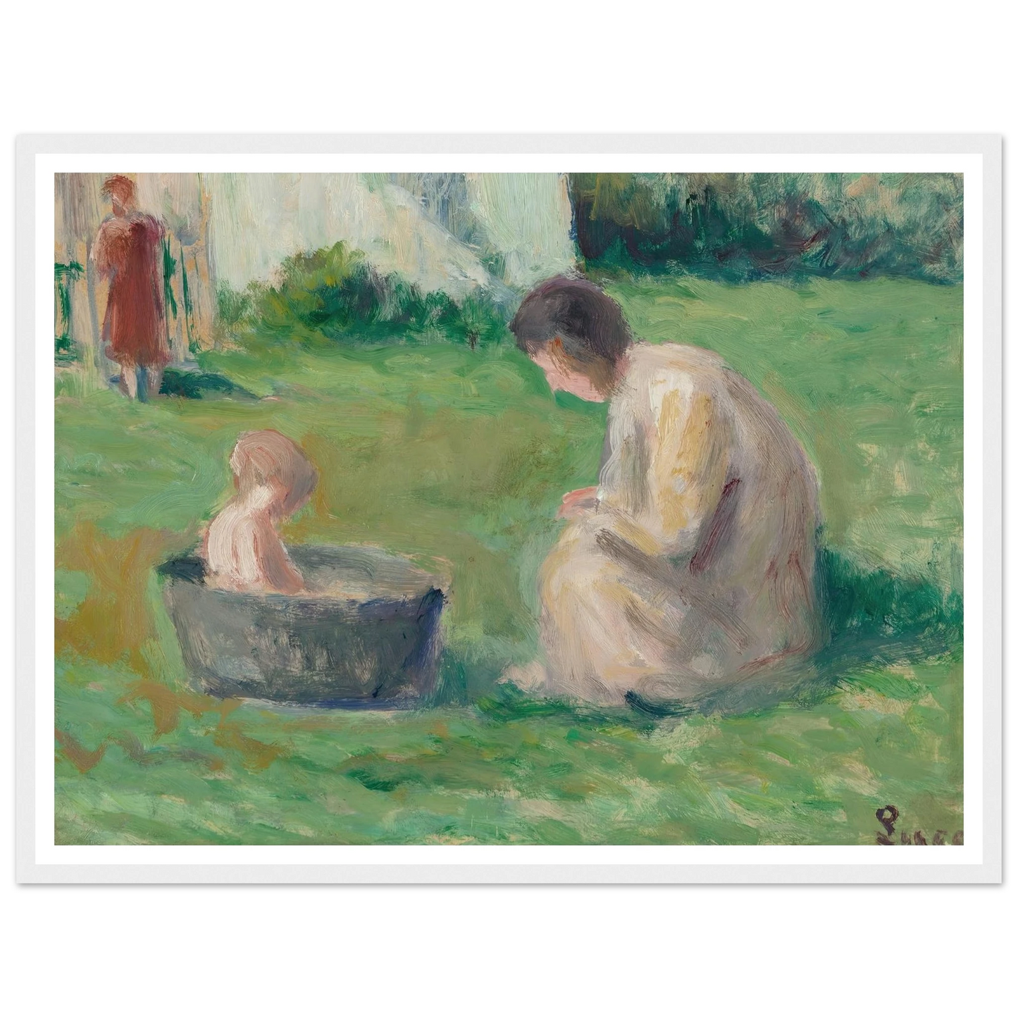 Le bain du bébé Art Print | Maximilien Luce-Quipham Collections