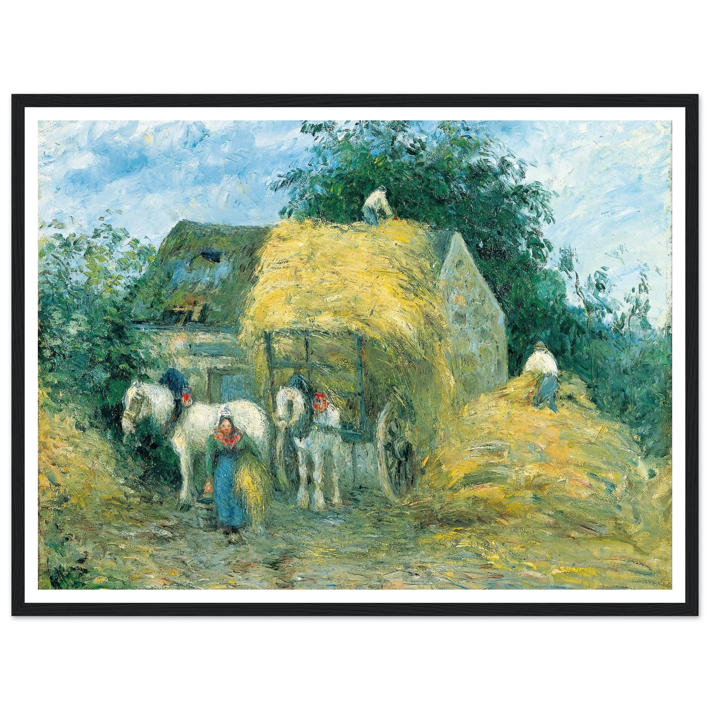 The Hay Cart, Montfoucault (1879) Art Print | Camille Pissarro-Quipham Collections