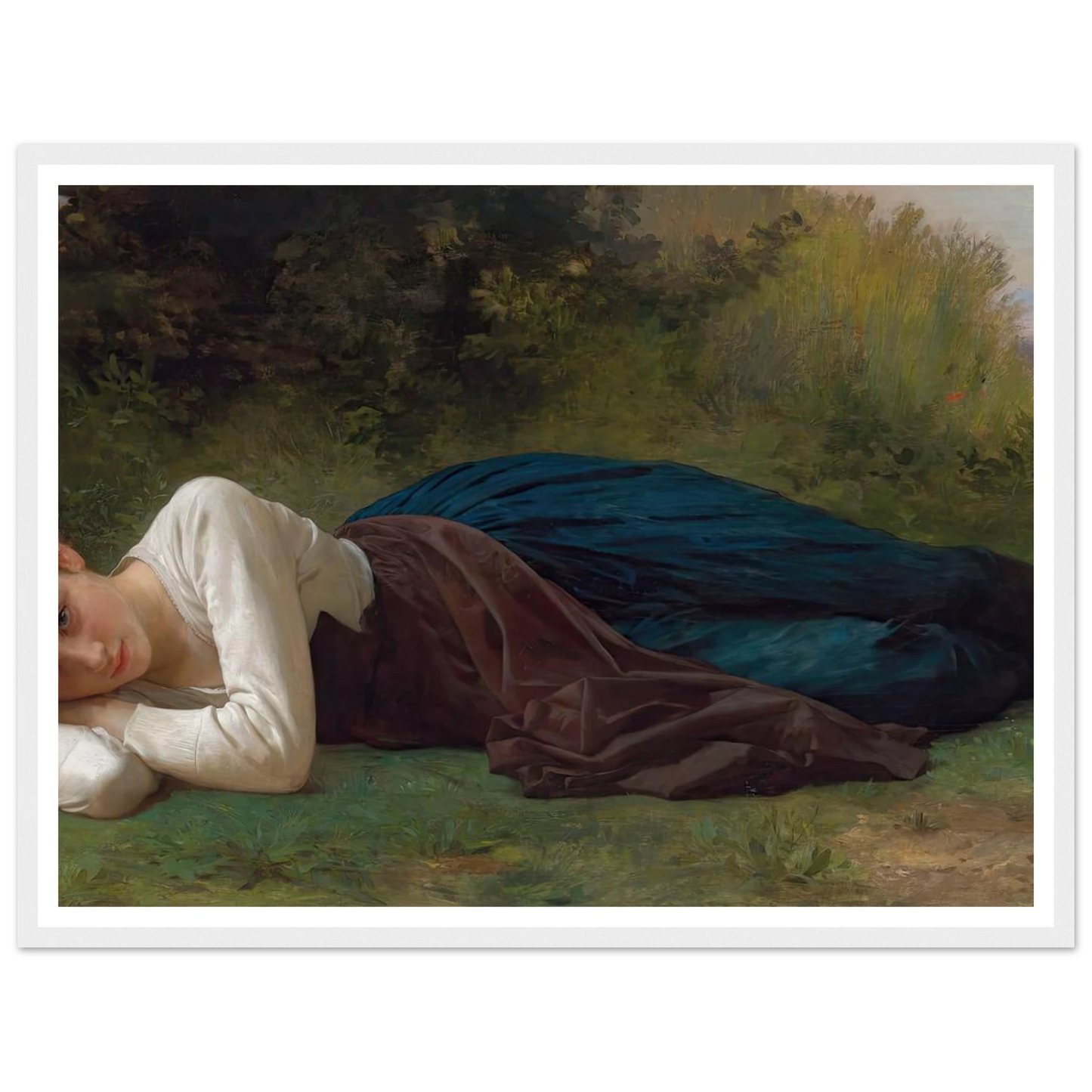 Le Repos (Jeune Fille Couchée) (1880) Art Print | William Bouguereau-Quipham Collections