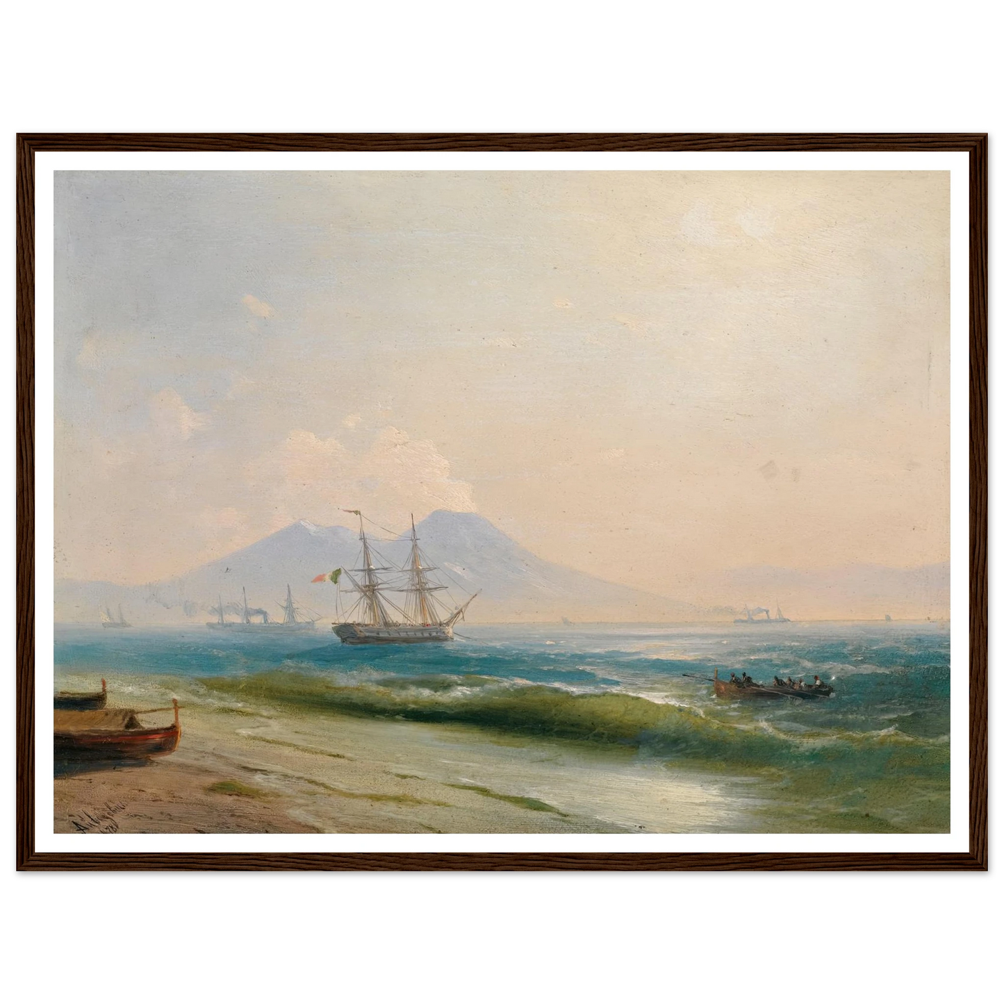 View Of Mount Vesuvius (1878) Art Print | Ivan Konstantinovich Aivazovsky-Quipham Collections