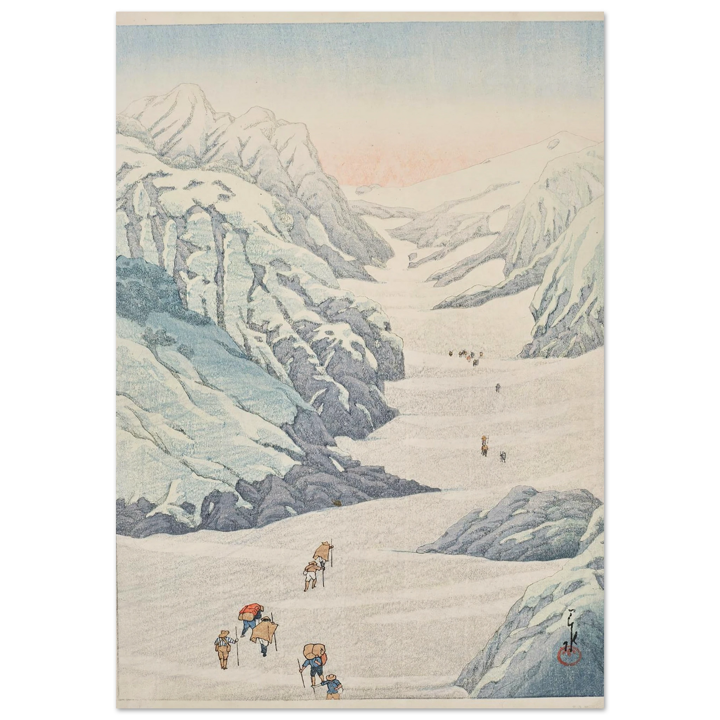 Shirouma no sekkei (Snow valley of Mount Shirouma) (1932) Art Print | Kawase Hasui-Quipham Collections
