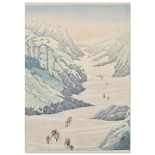 Shirouma no sekkei (Snow valley of Mount Shirouma) (1932) Art Print | Kawase Hasui-Quipham Collections