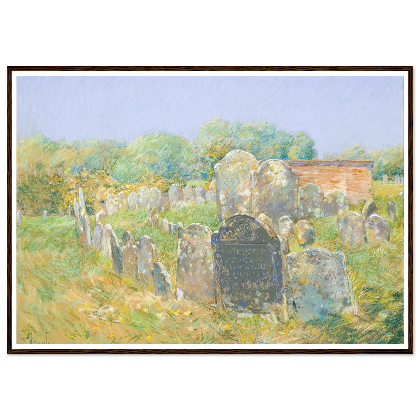 Colonial Graveyard at Lexington (ca. 1891) Art Print | Childe Hassam-Quipham Collections