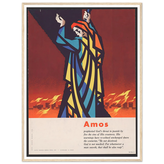 Amos (1956) Art Print | Joseph Binder - Framed Poster - 30x40 cm / 12x16″ - Black frame