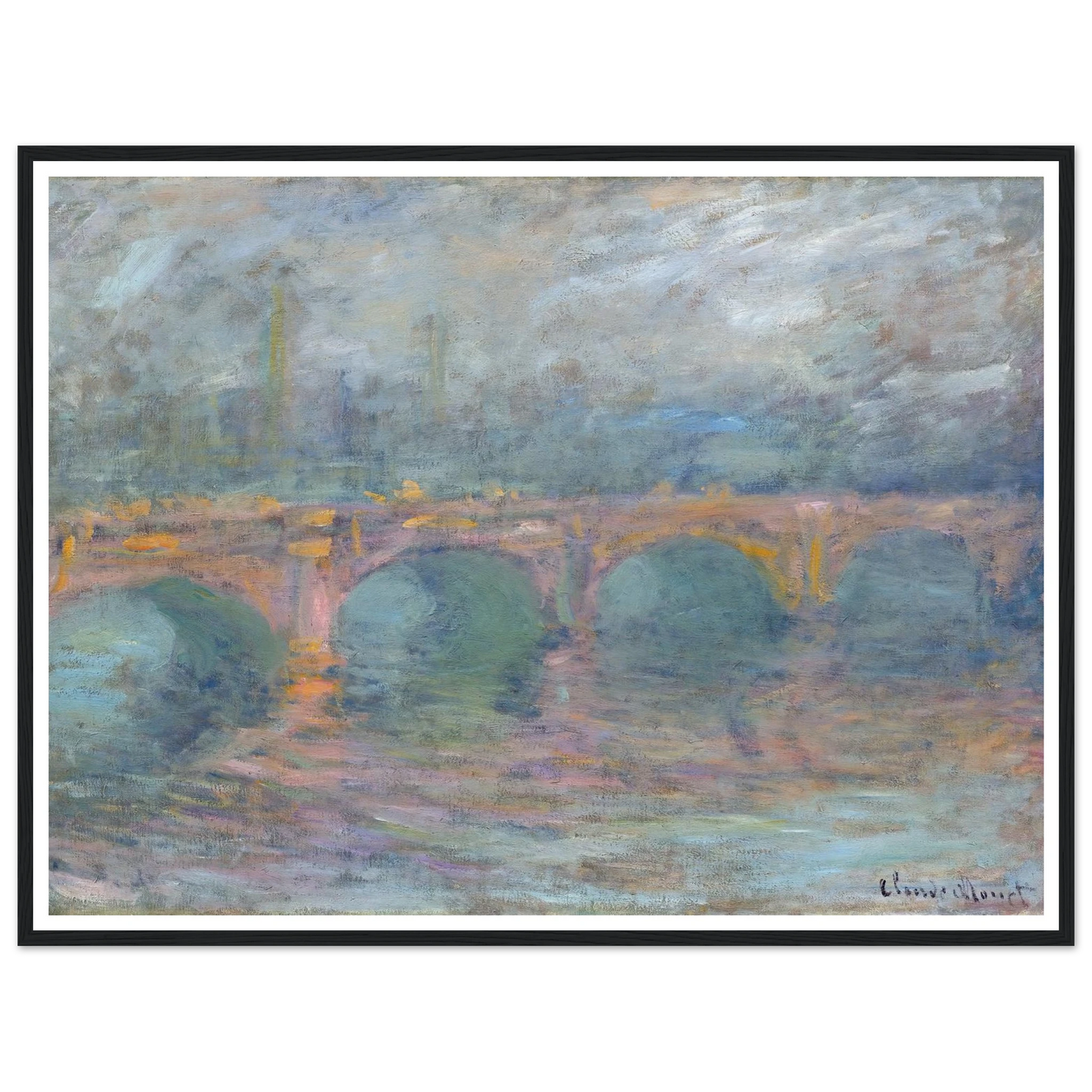 Waterloo Bridge, London at Sunset (1904) Art Print | Claude Monet-Quipham Collections