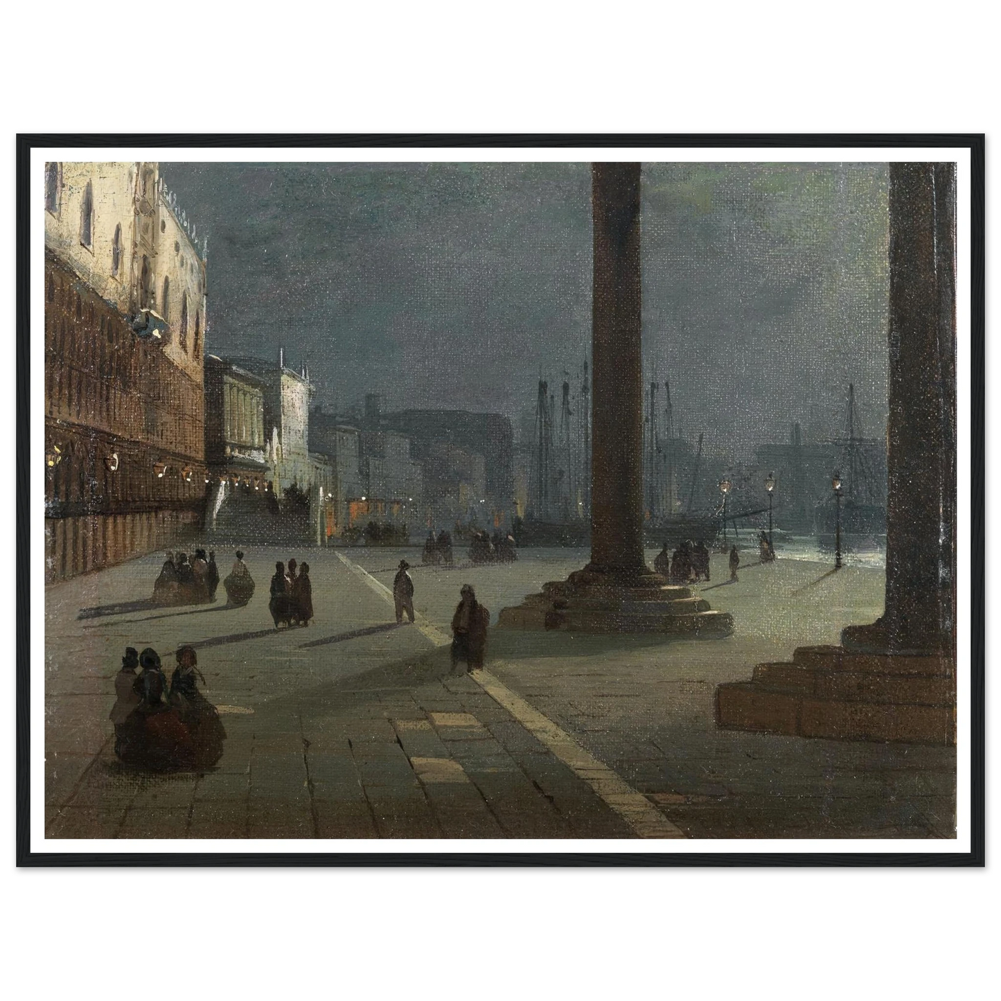 Venezia Molo di San Marco Art Print | Ippolito Caffi-Quipham Collections
